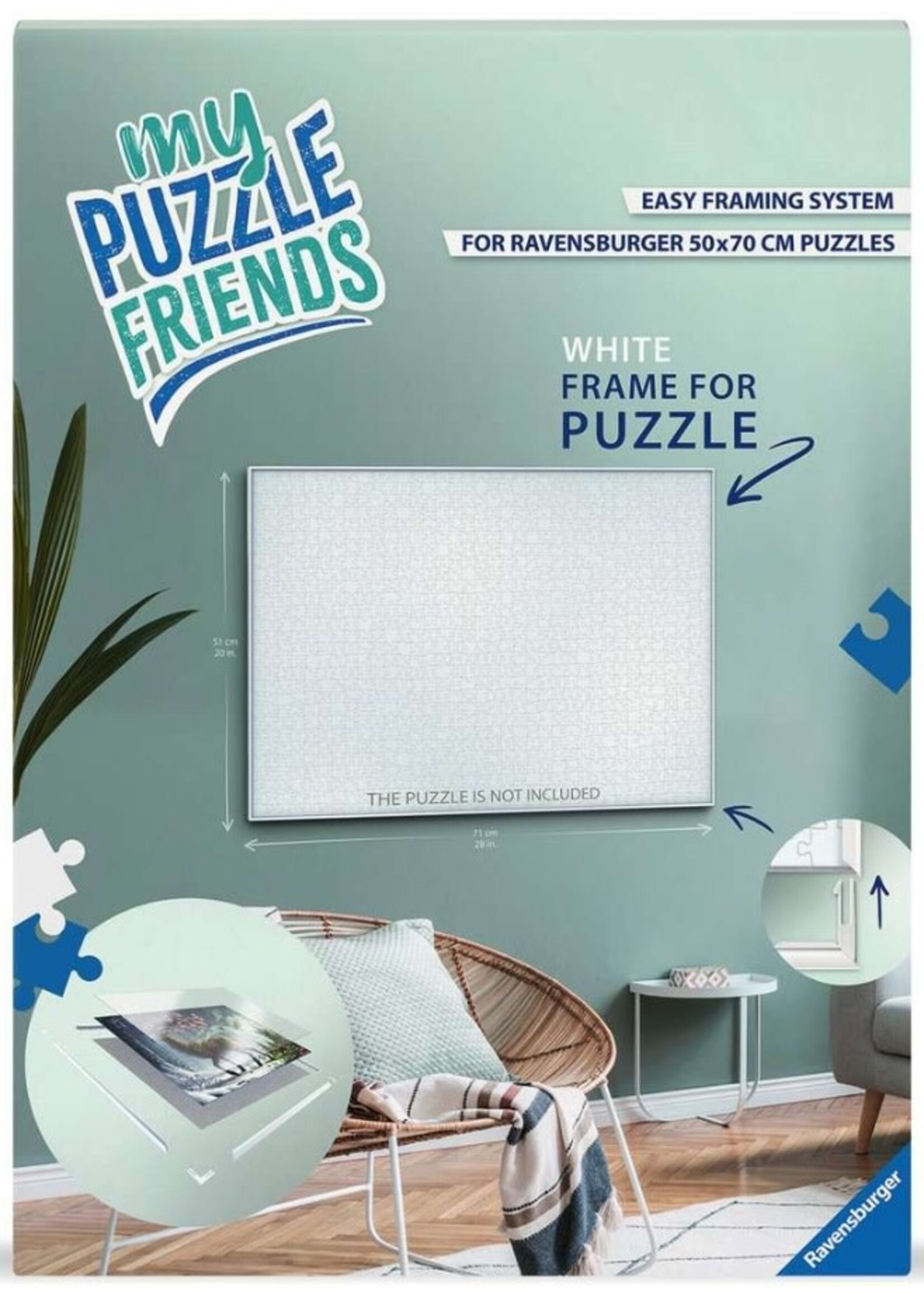 Ravensburger Puzzel Lijst 1000 stukjes puzzel Wit