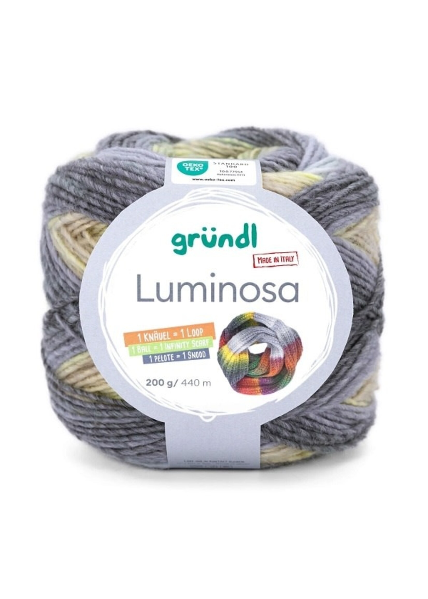 Grundl Gründl Luminosa salie-munt-geel-bruin-grijs 200gr