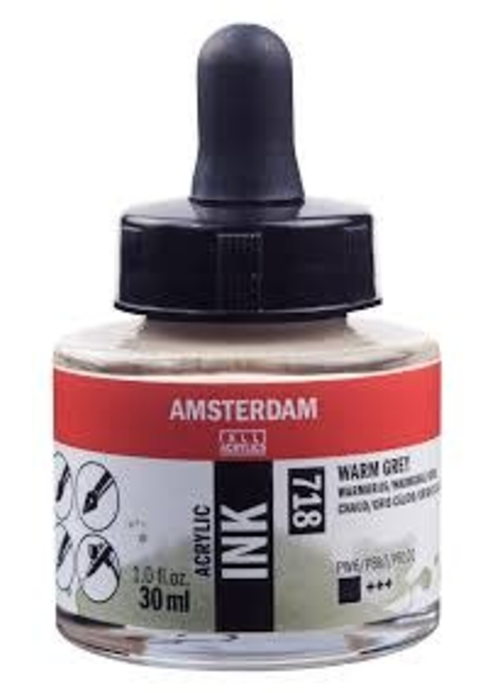 Talens Amsterdam Amsterdam Acrylinkt Fles 30 ml Warmgrijs 718