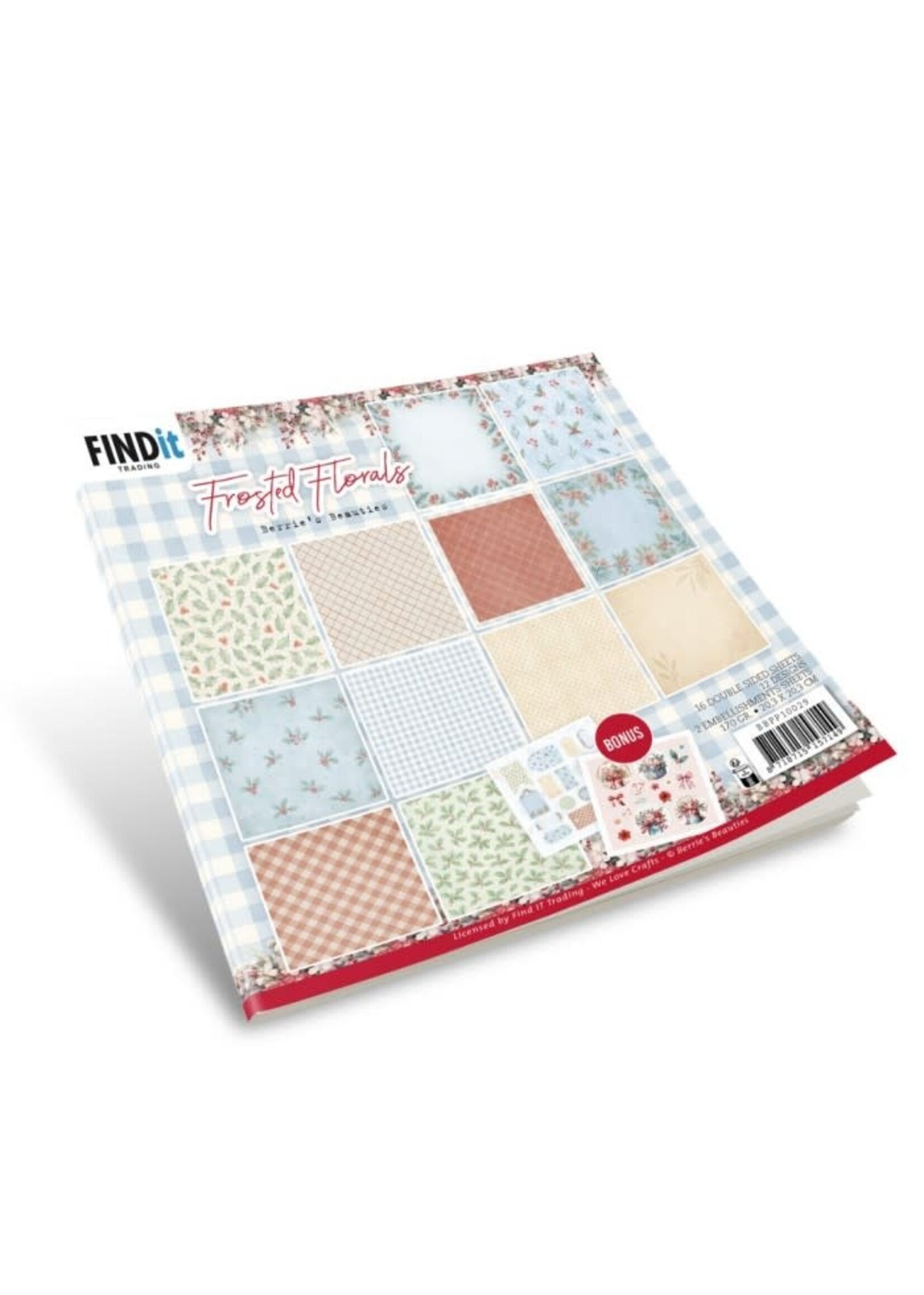 Paperpack - Berries Beauties - Frosted Florals 20 x 20 cm