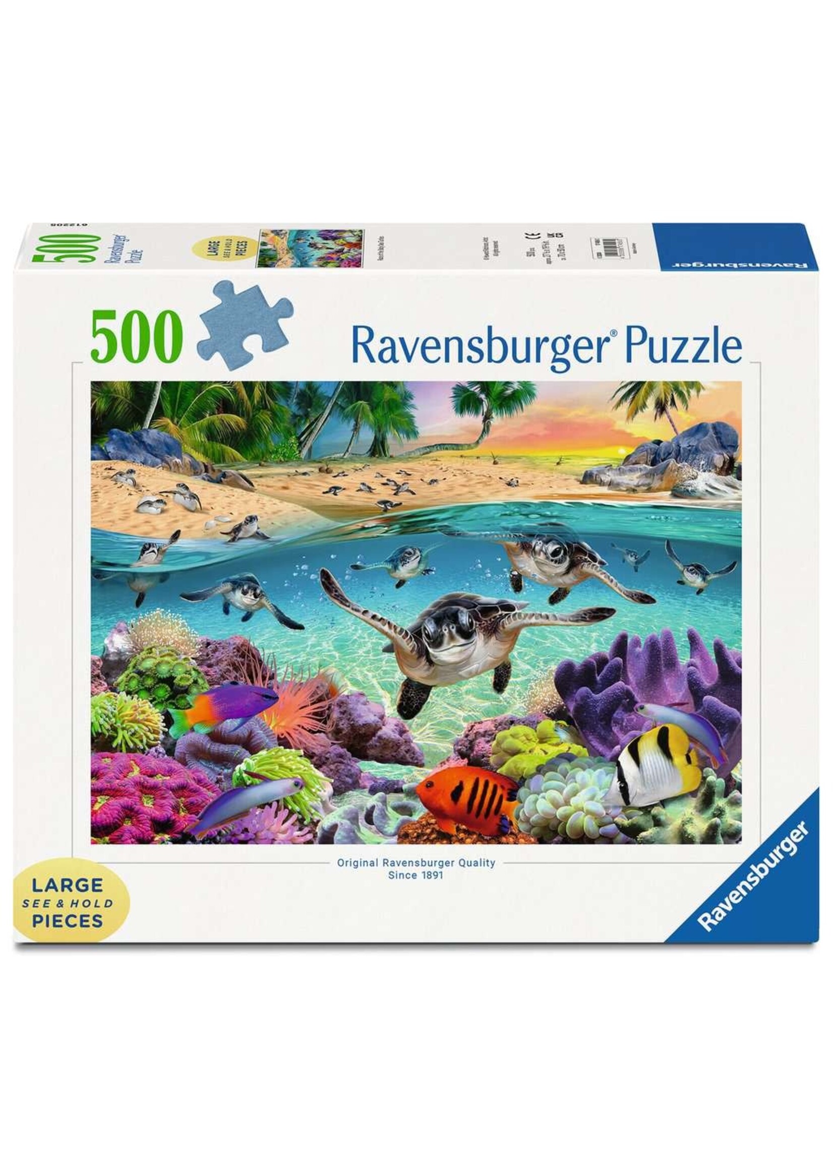 Ravensburger Ravensburger Puzzel Baby zeeschildpadden (500xl stukjes)