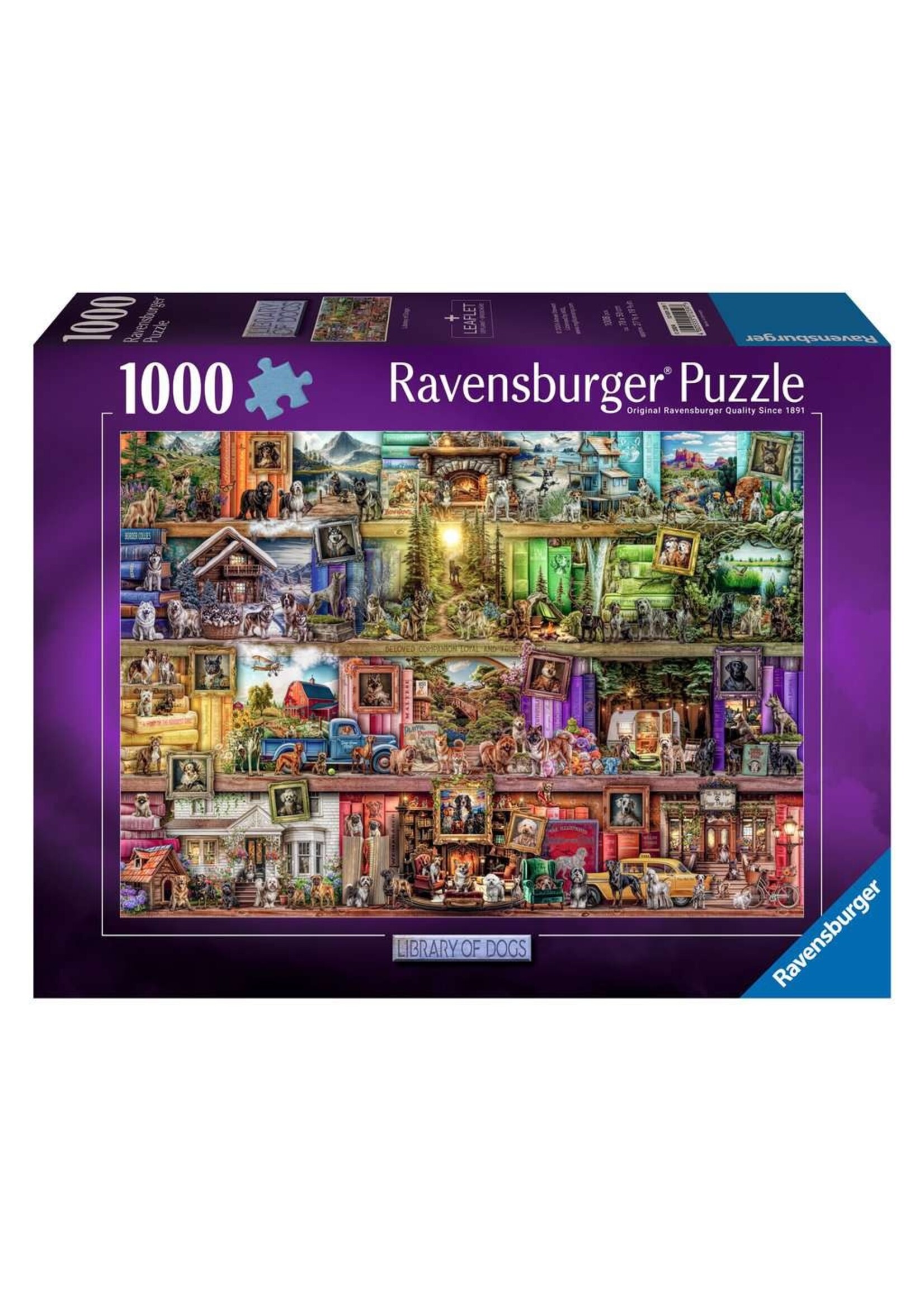Ravensburger Ravensburger Puzzel The Library of Dogs (1000 stukjes)
