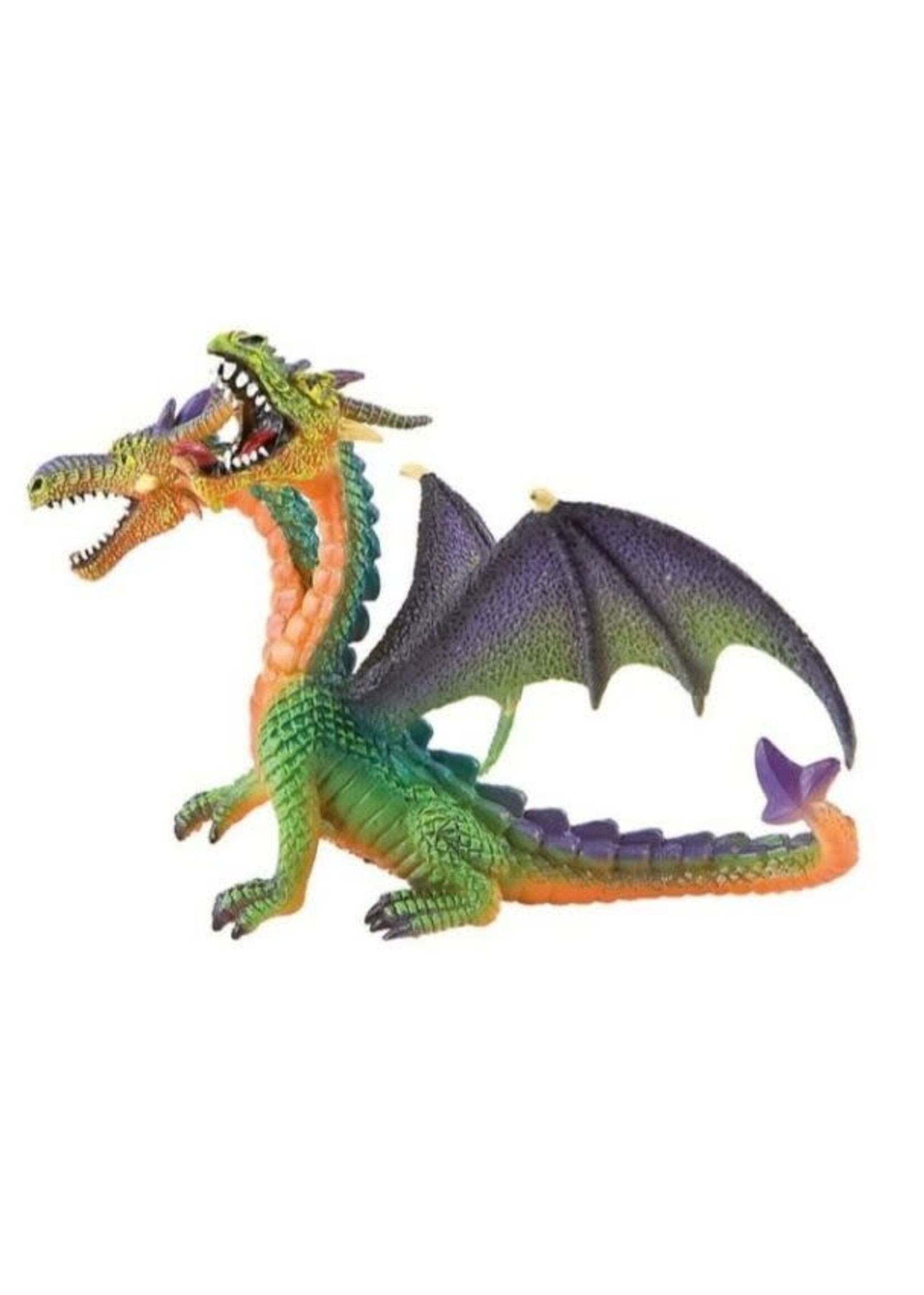 bullyland Bullyland Tweekoppige draak groen