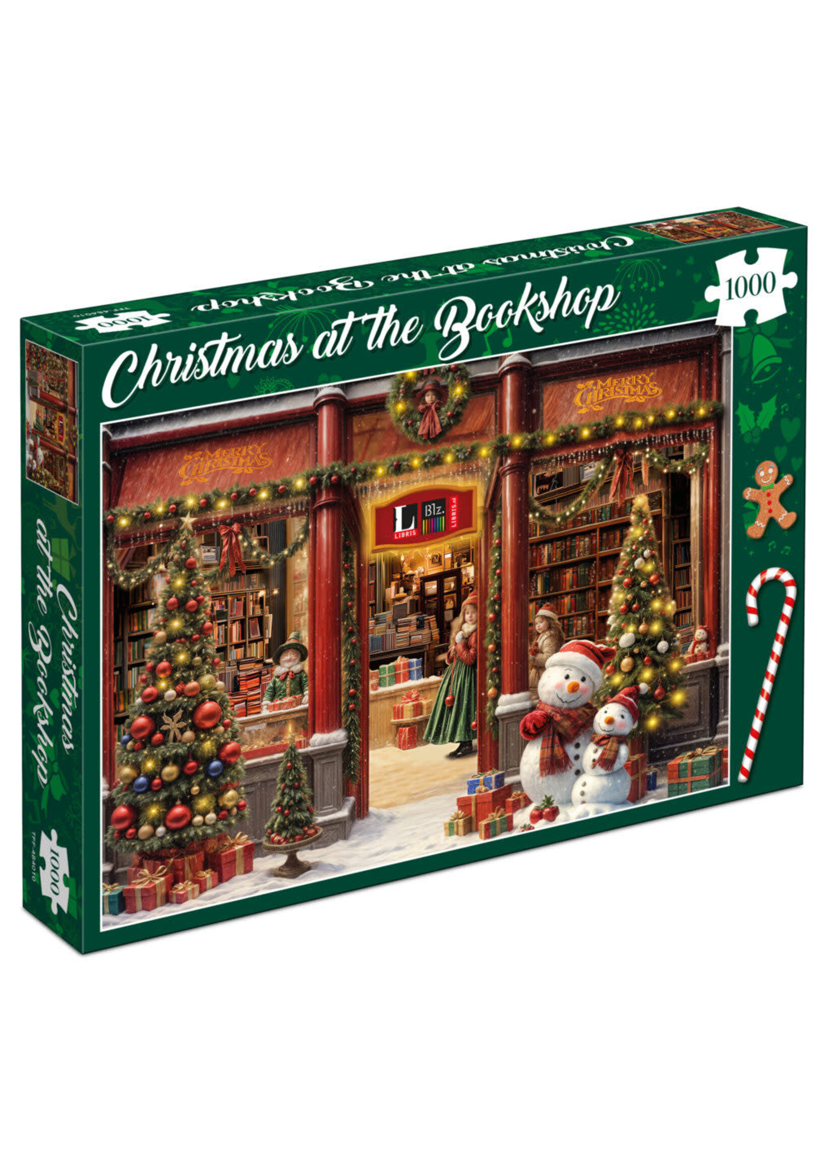 Tucker's Fun Factory Kerstpuzzel Christmas at the Bookshop Libris (1000 stukjes)