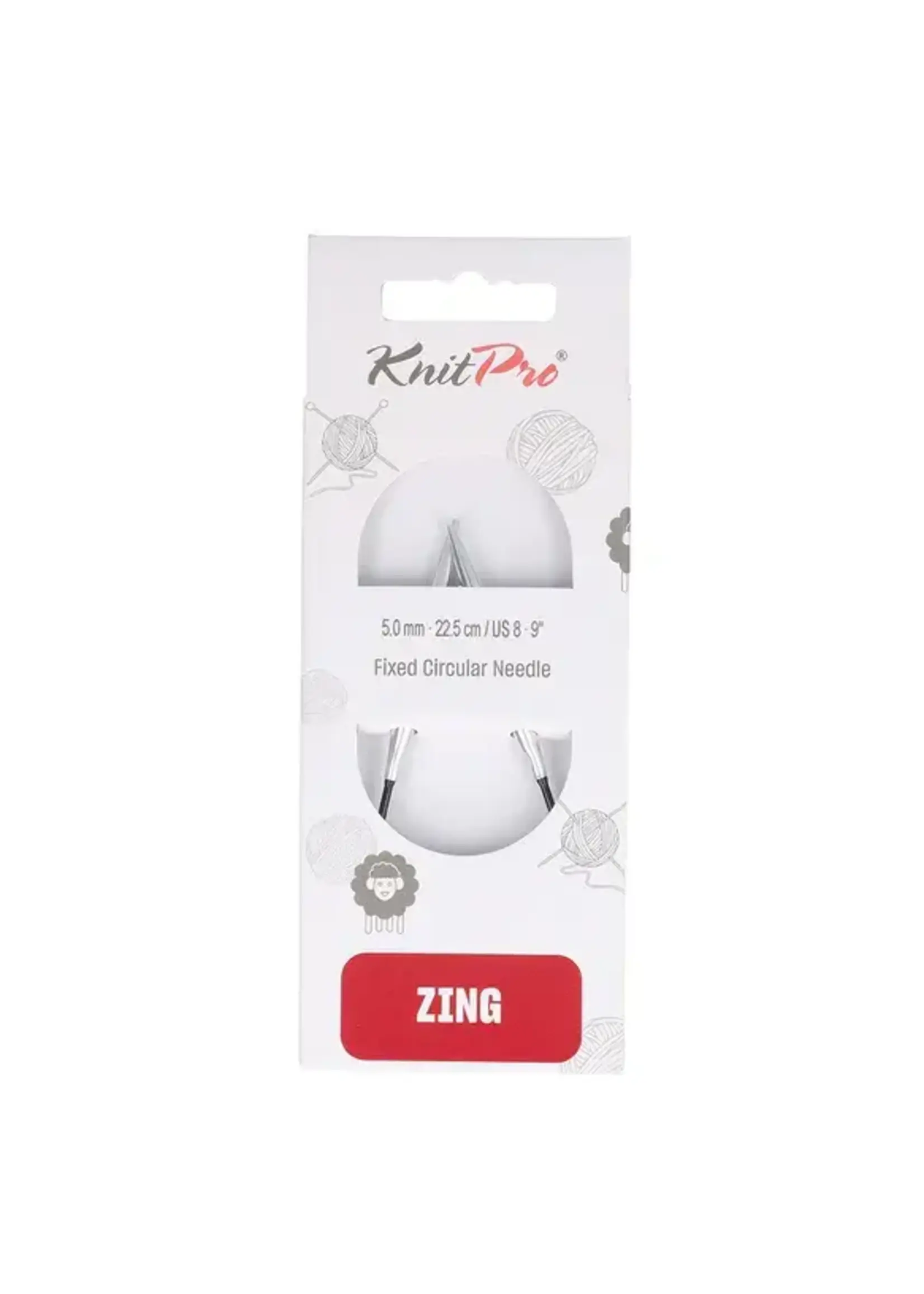 KnitPro Zing KnitPro Zing rondbreinaalden 22.5cm 5.00mm