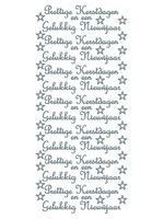 Find it Trading Sticker Prettige kerstdgn./gelukkig nieuwjaar Silver