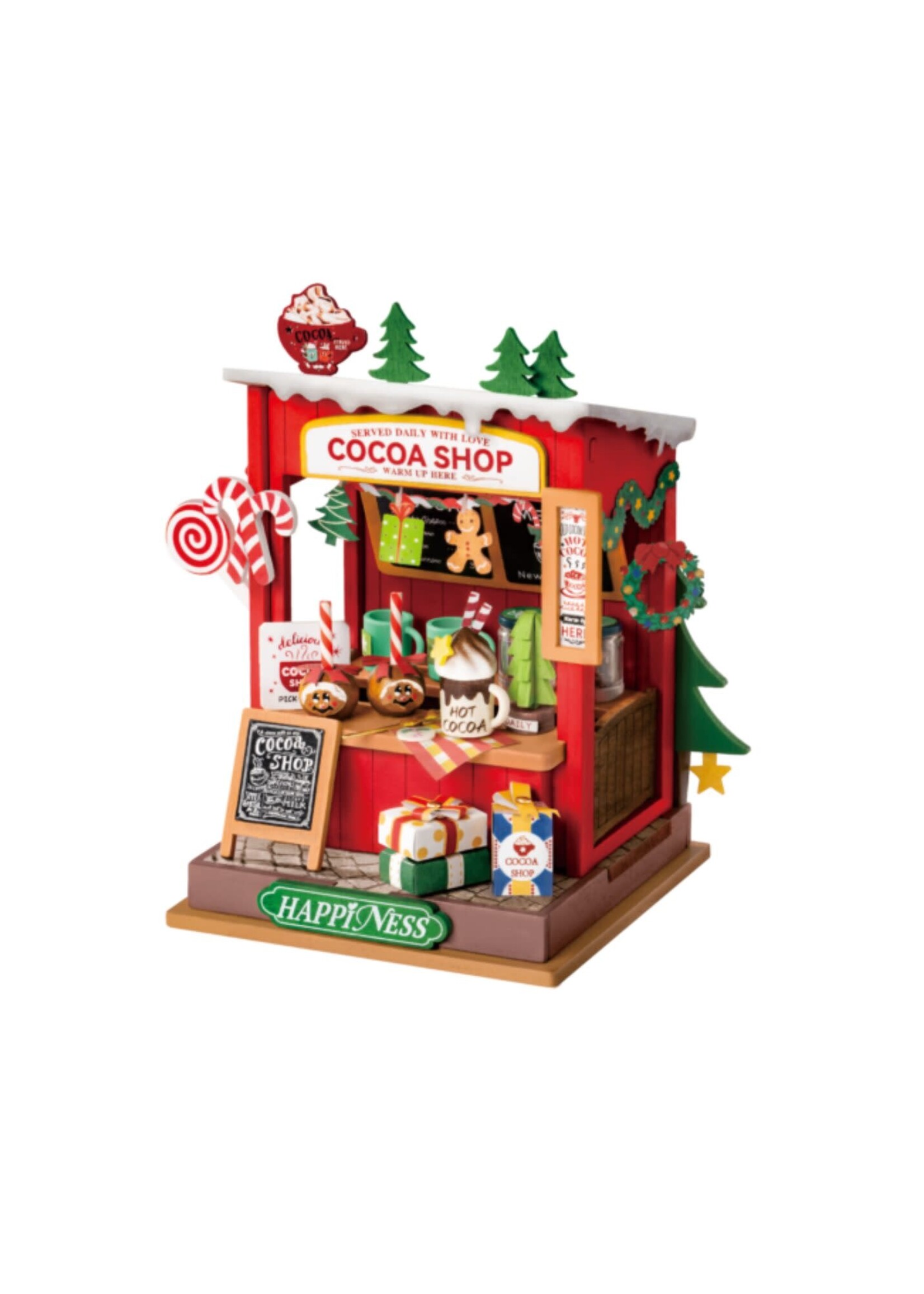 Robotime Robotime DIY Huisjes, Christmas Candy Stand, DS043, 17,0×11,4×16,0 cm