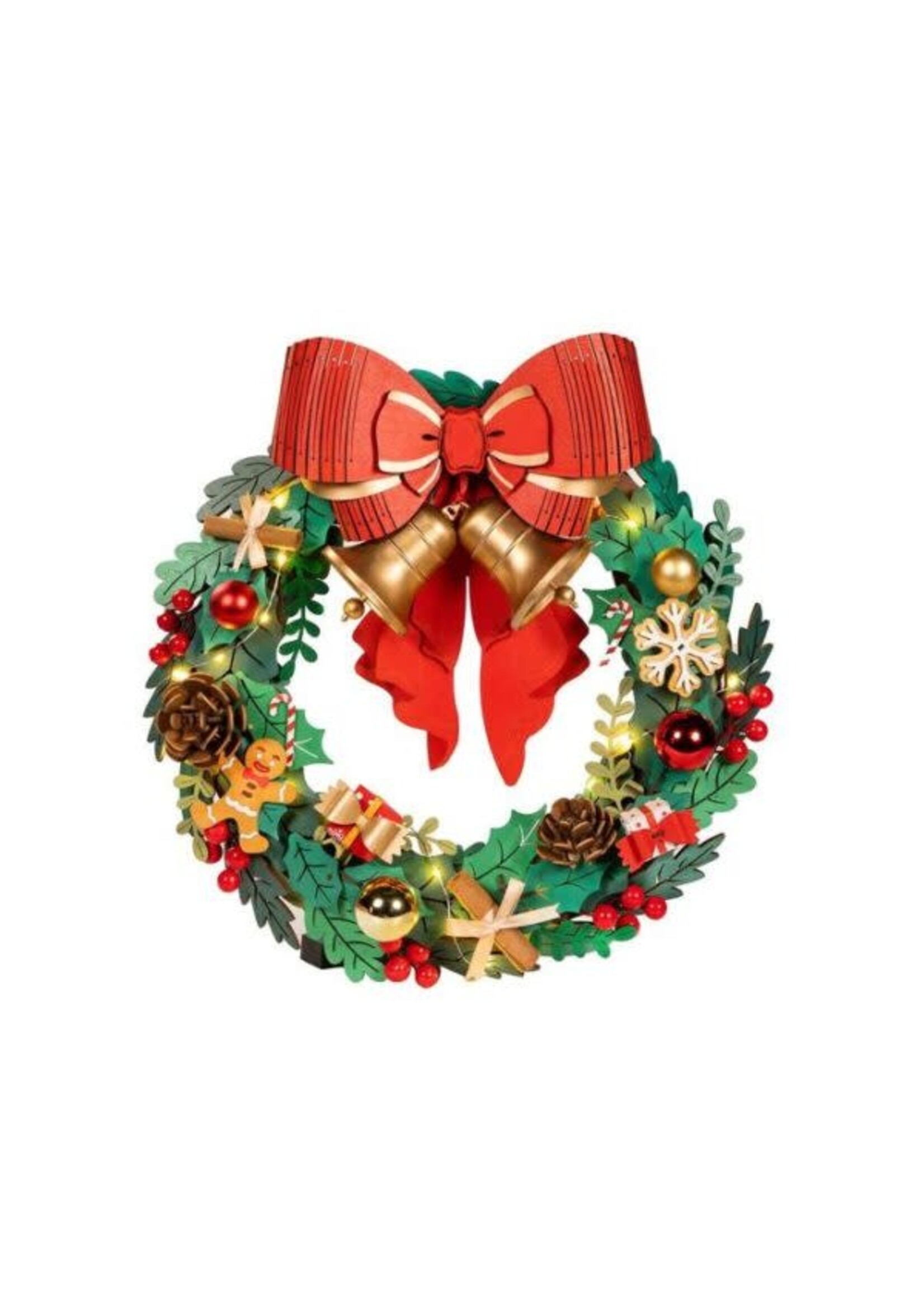 Robotime Robotime, 3D Puzzle Creation SetChristmas Wreath, TGL04, 40,5x40x9,2 cm