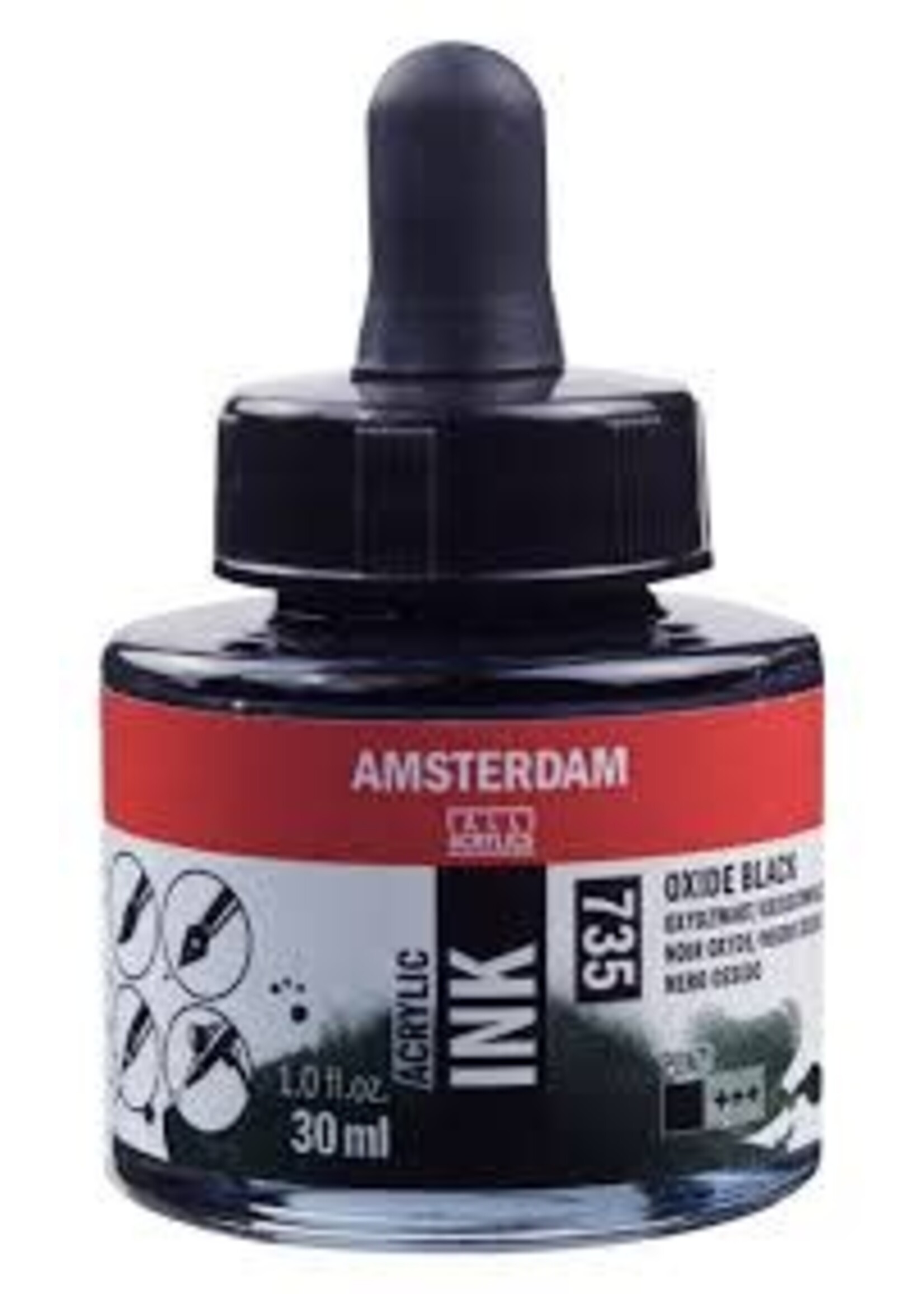Talens Amsterdam Amsterdam Acrylinkt Fles 30 ml Oxydzwart 735