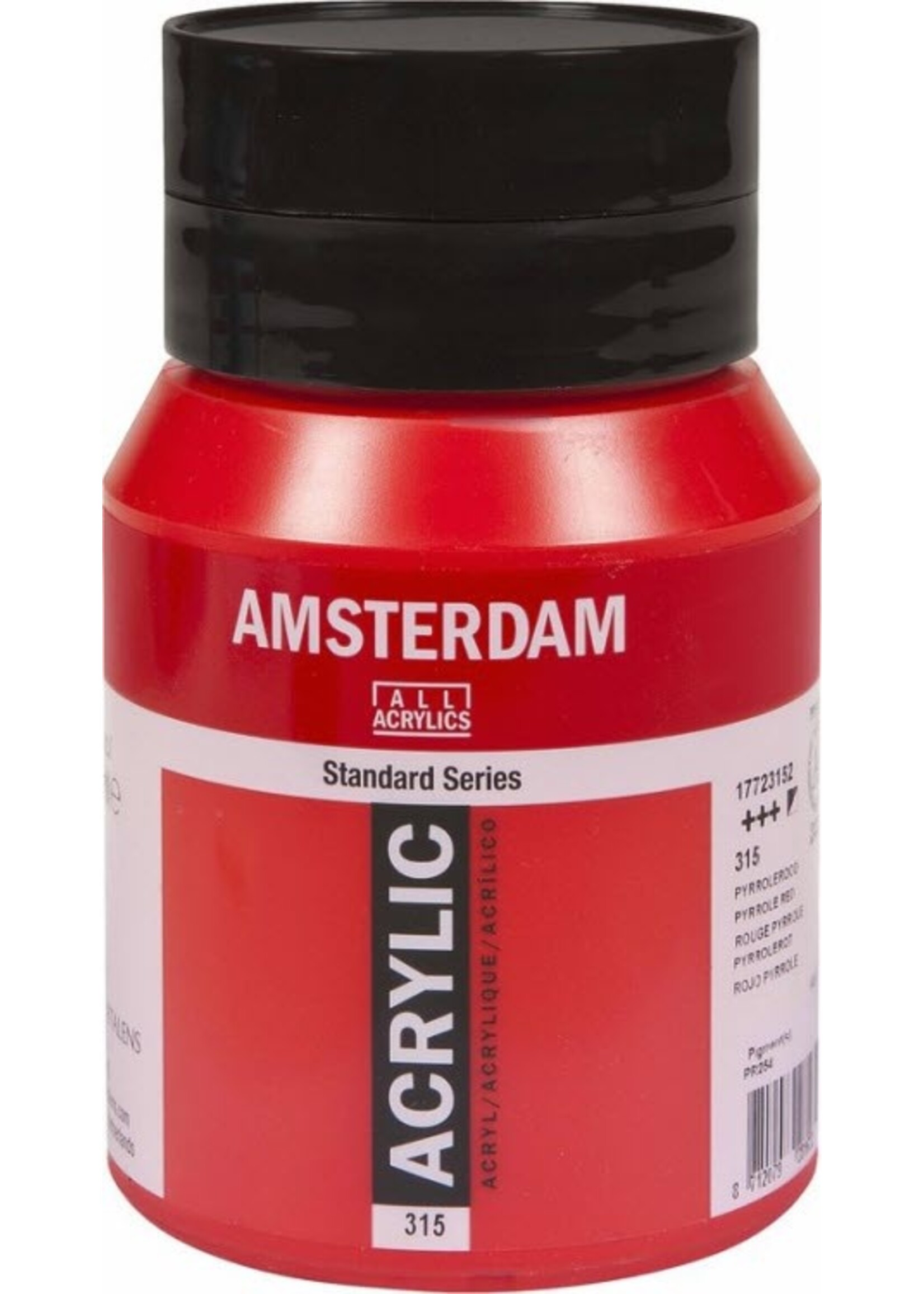 Talens Amsterdam Amsterdam Standard Series Acrylverf Pot 500 ml Pyrrolerood 315