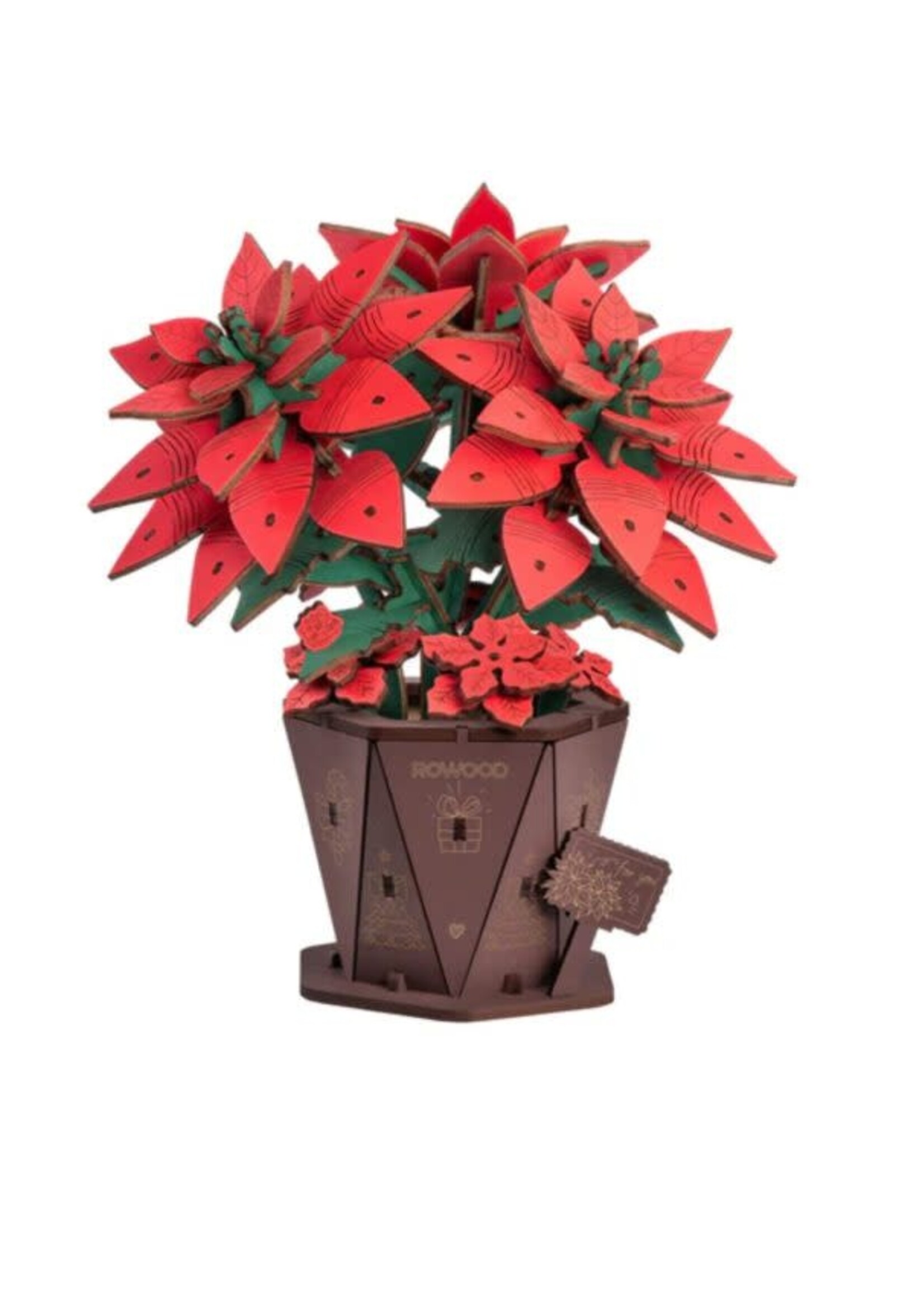 Robotime Robotime Wooden Bloom Craft Poinsettia