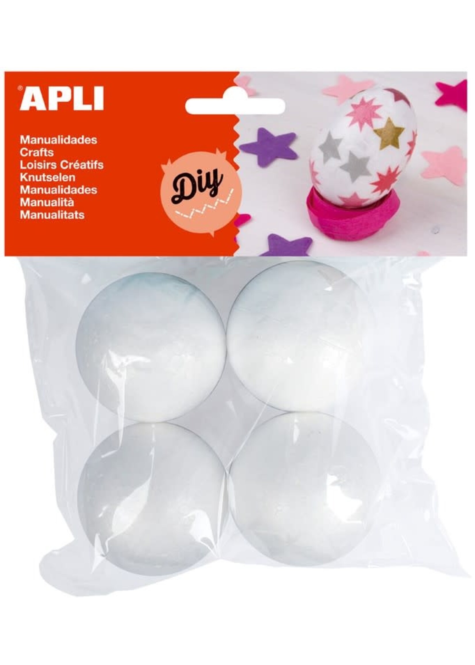 Apli Apli Piepschuimballen 50 mm 4 stuks