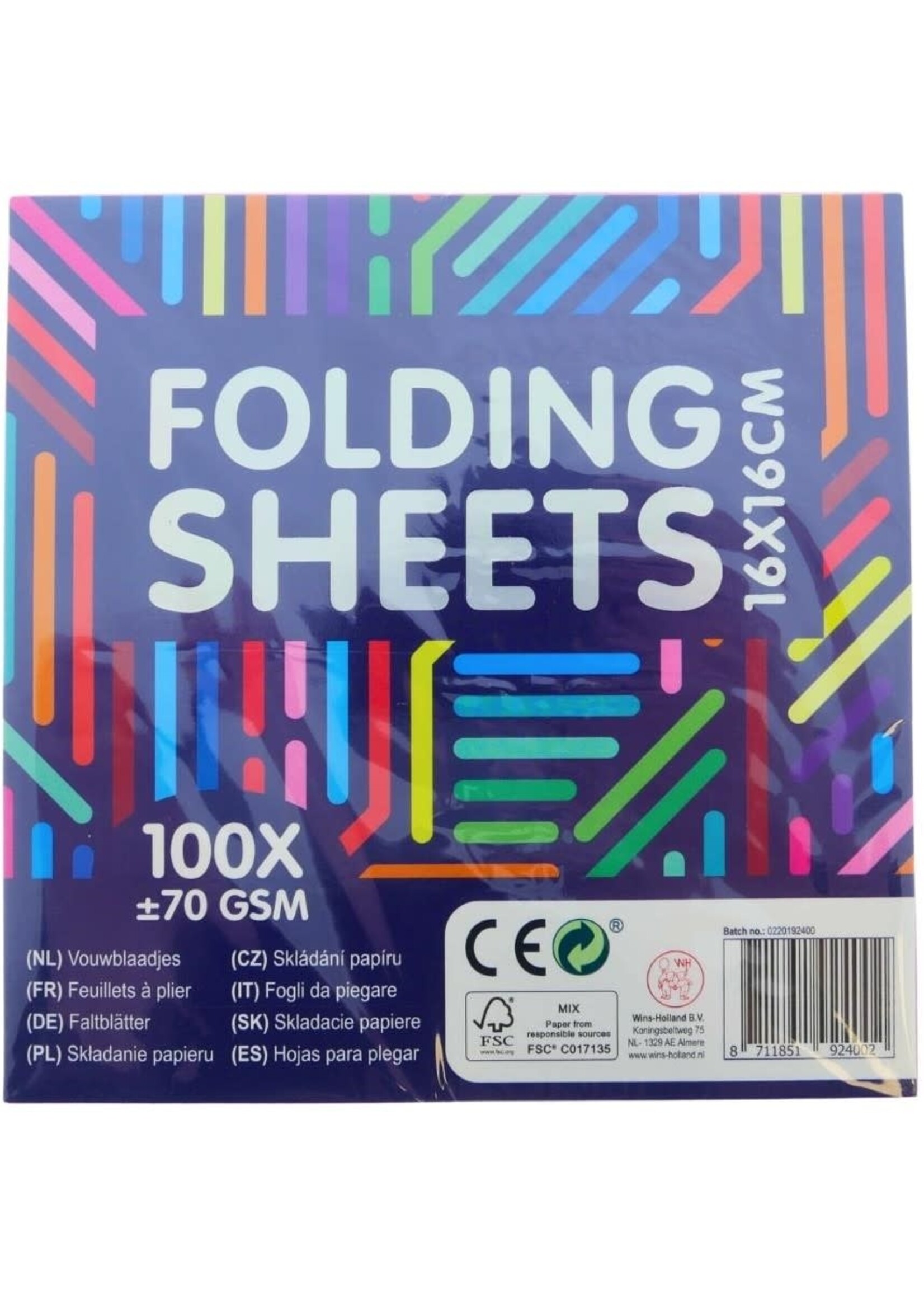 Wins Wins Vouwblaadjes 16x16 cm