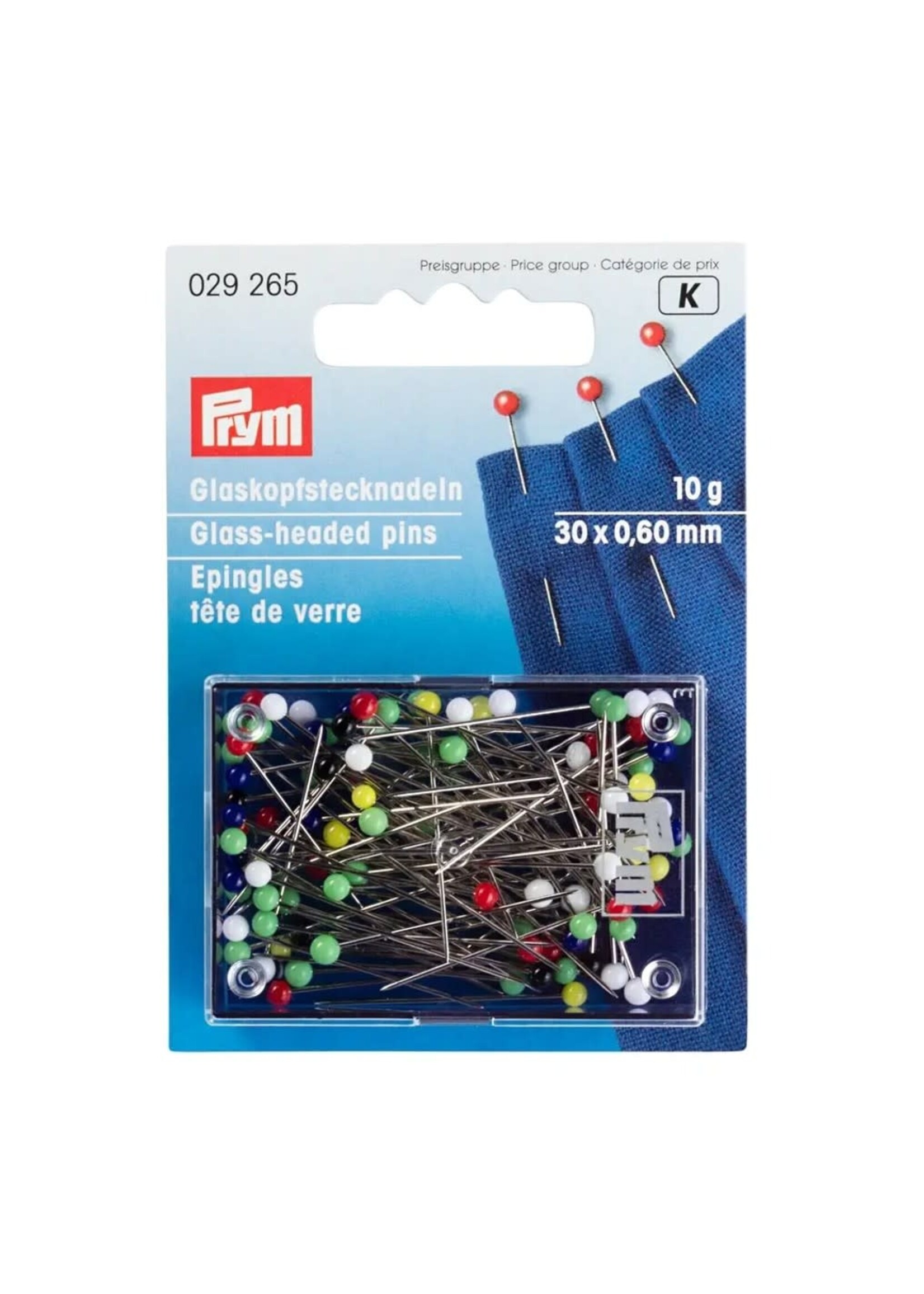 Prym Prym Glaskopspelden assortiment 0.60x30mm zilver