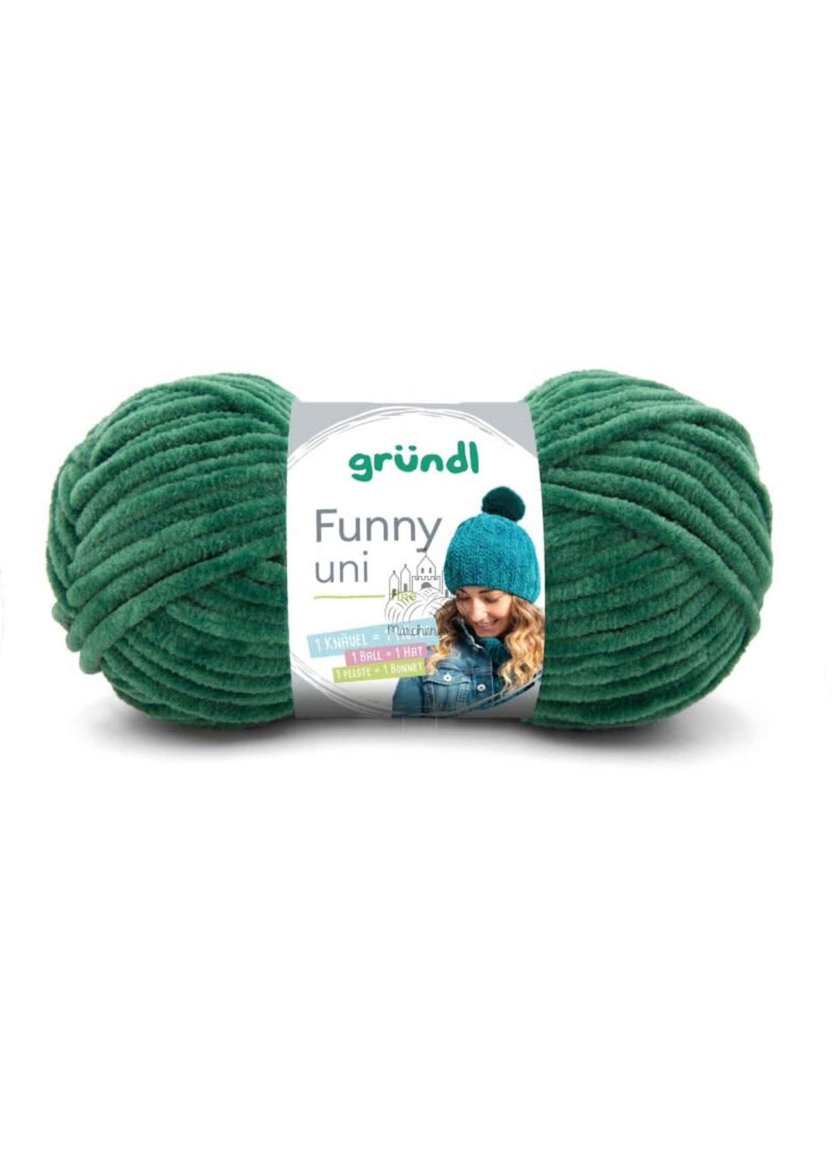 Grundl Grundl funny 100 gram, kleur 27, Dennengroen