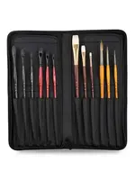 Pan Art Pan Art Etui penselen leeg 12 vakken lang 39,5x18x4cm