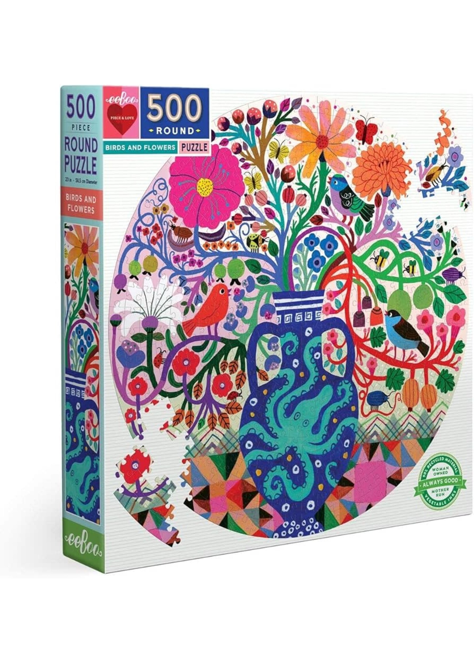 Eeboo Eeboo Puzzel Birds and Flowers (500 stukjes))