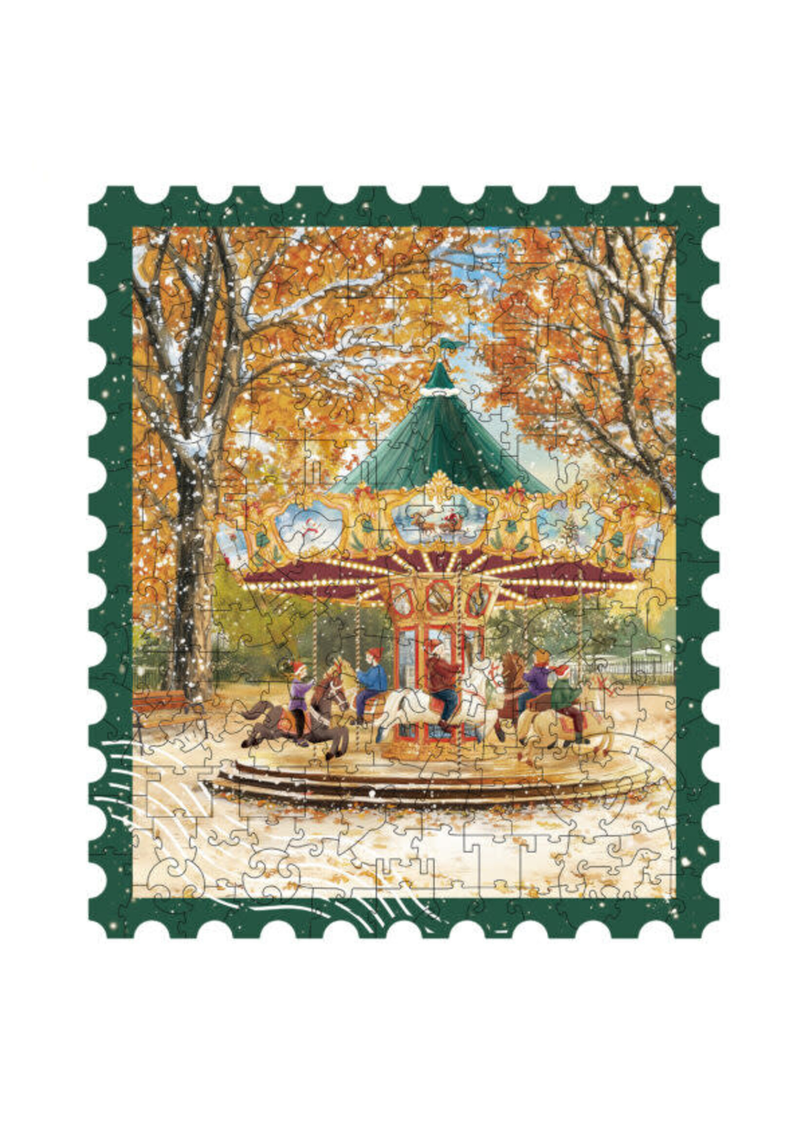 Rowood Rowood Houten Legpuzzel Kerst, Golden Autumn Carousel (200 stukjes)