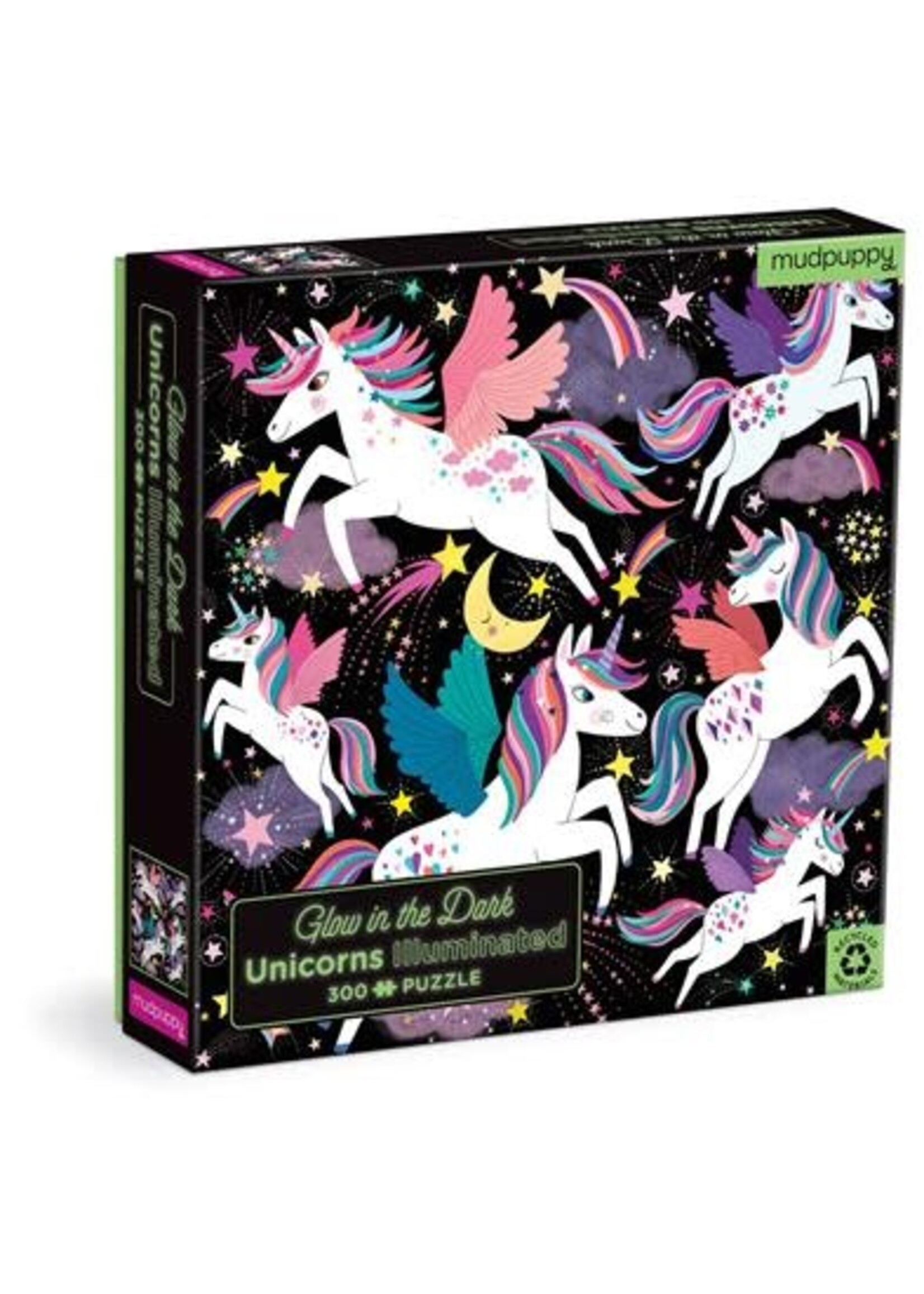Mudpuppy Puzzel - Eenhoorns Glow In The Dark