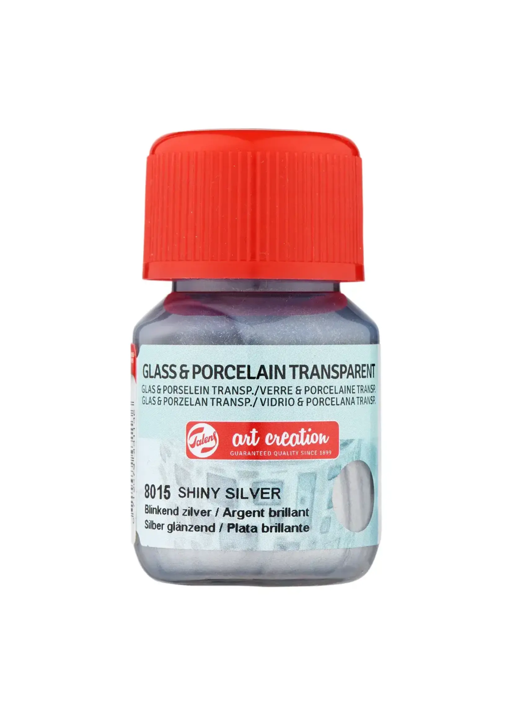 Talens Talens Art Creation Glass & Porcelain Transparant Fles 30 ml Blinkend Zilver 8015