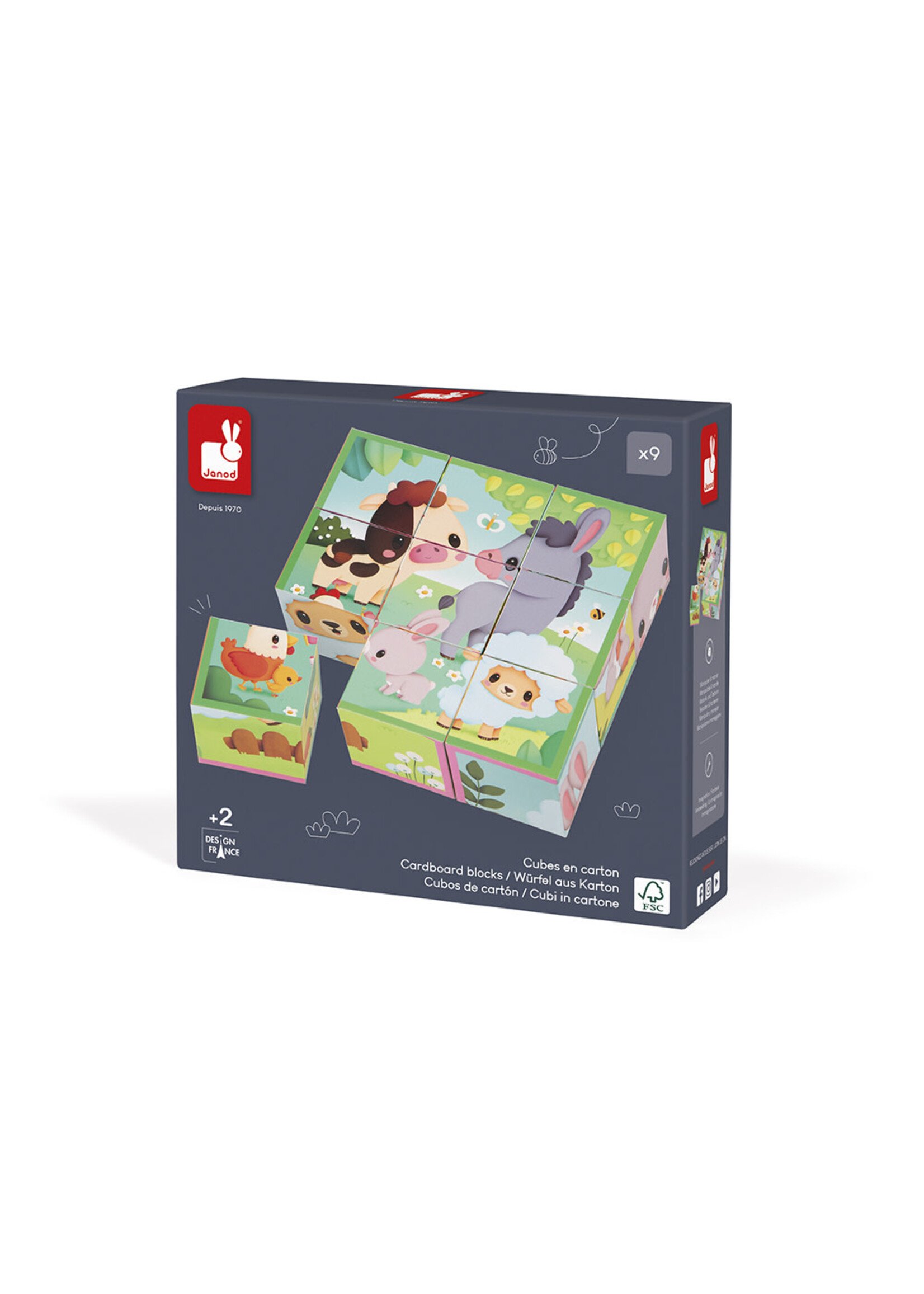 Janod Janod Boerderij  Blokkenpuzzel boerderijdieren