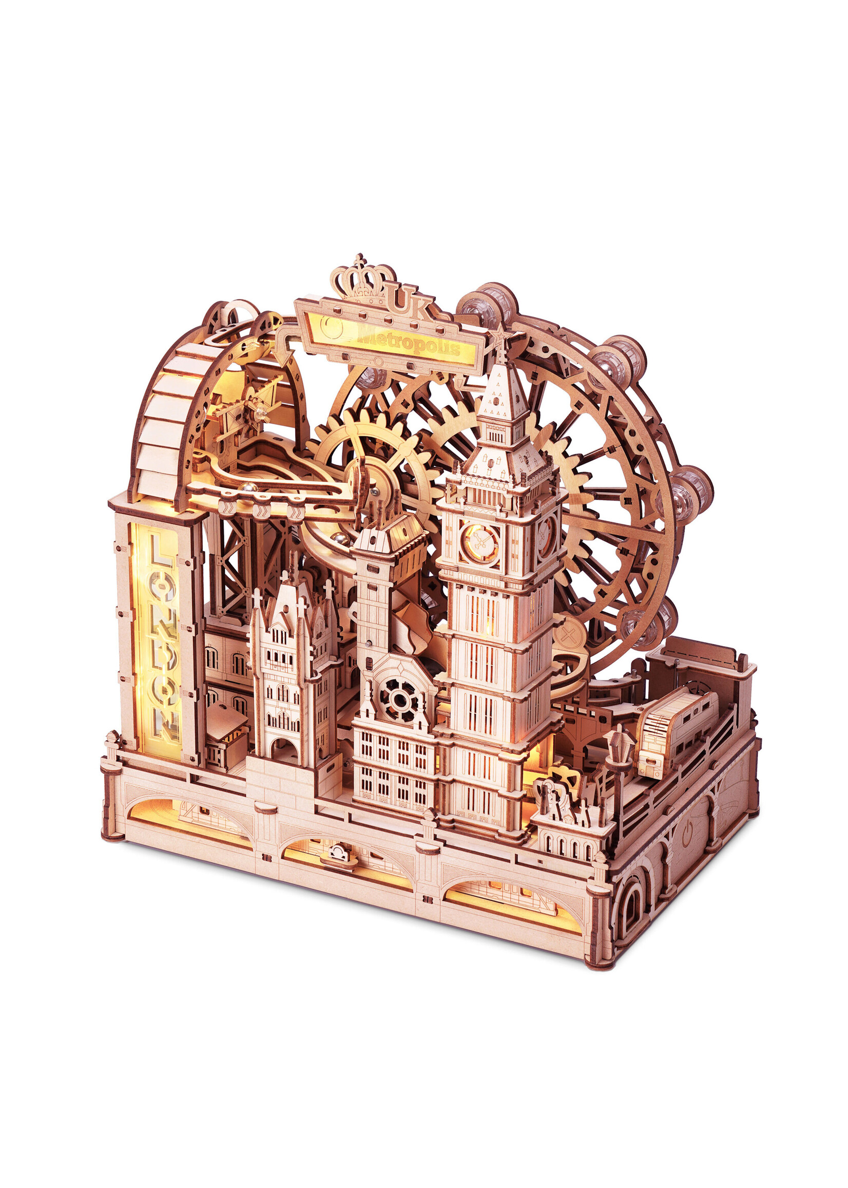 Rokr Robotime, 3D DIY Houten Modelbouwpakket Marble Travel “London”