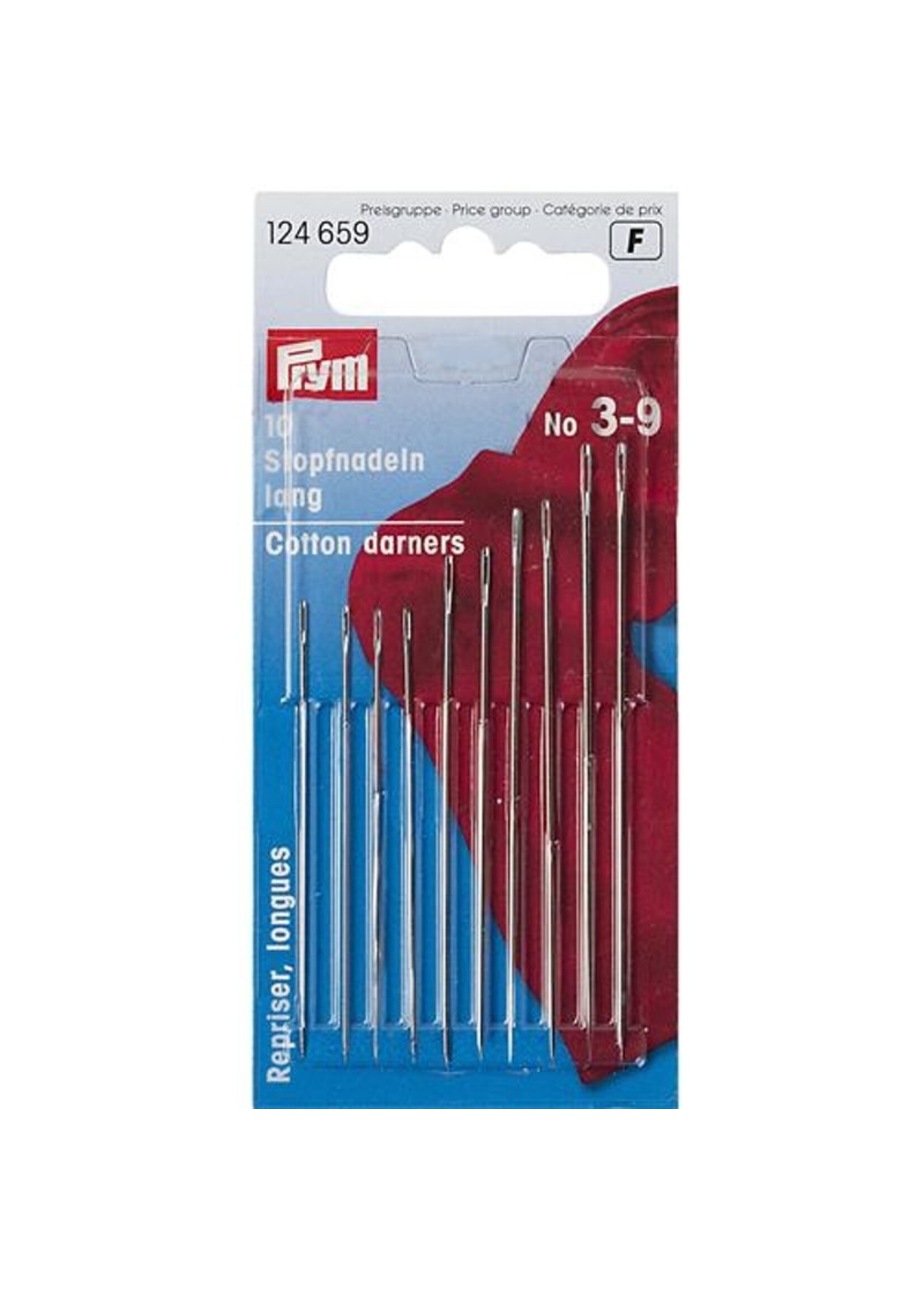 Prym Prym Stopnaalden lang staal assorti. nr.3-9 zilver - 10st