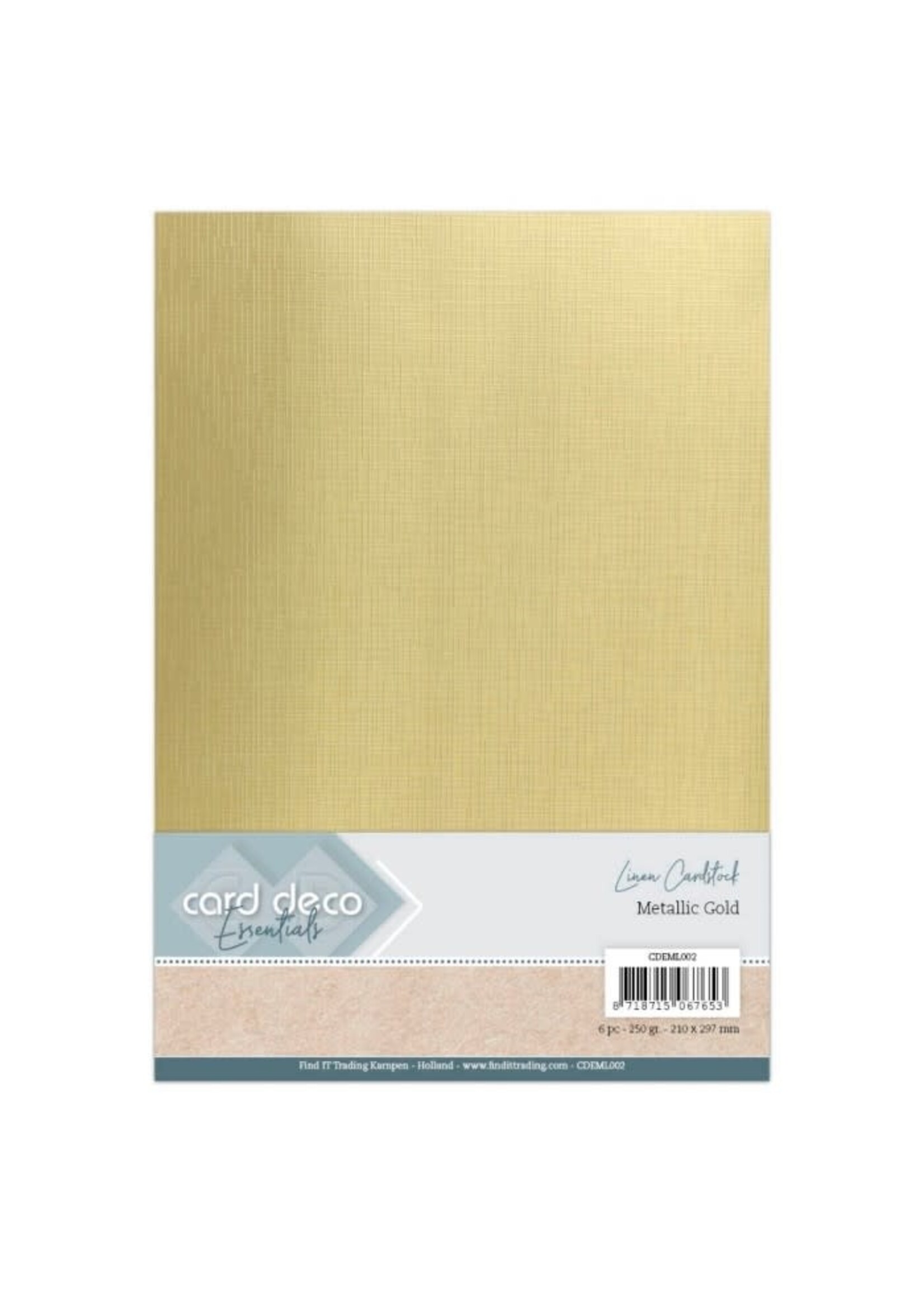 Card deco Goud - Metallic Linnenkarton