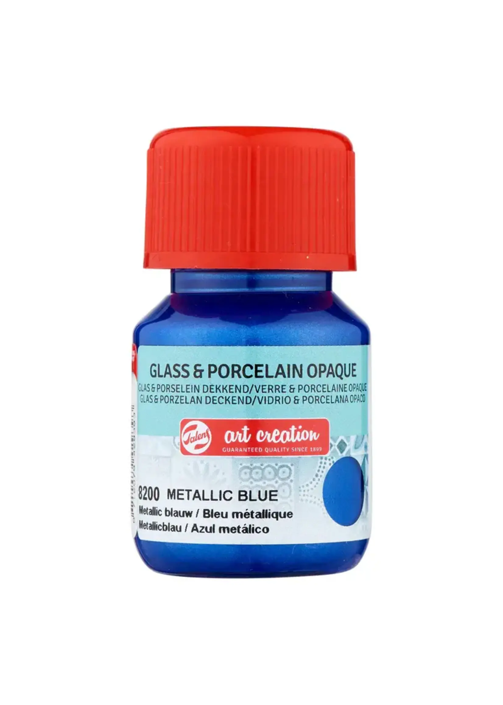 Talens Talens Art Creation Glass & Porcelain Dekkend Fles 30 ml Metallic Blauw 8200