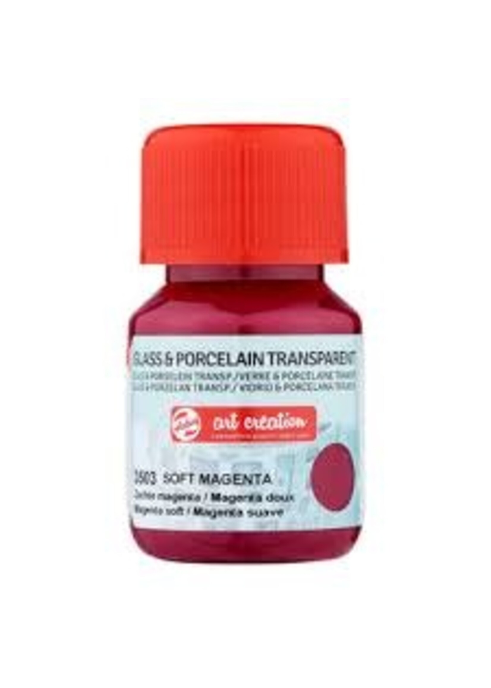 Talens Talens Art Creation Glass & Porcelain Transparant Fles 30 ml Zachte Magenta 3503