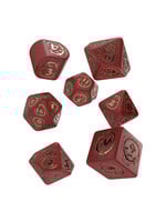 Q Workshop Dragons Modern Dice Set Red & Gold (7 stuks)