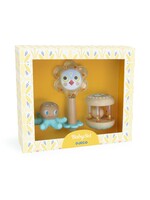 Djeco Djeco BabyKit, Een babydoos met een bijtring en twee rammelaars (DJ06181)