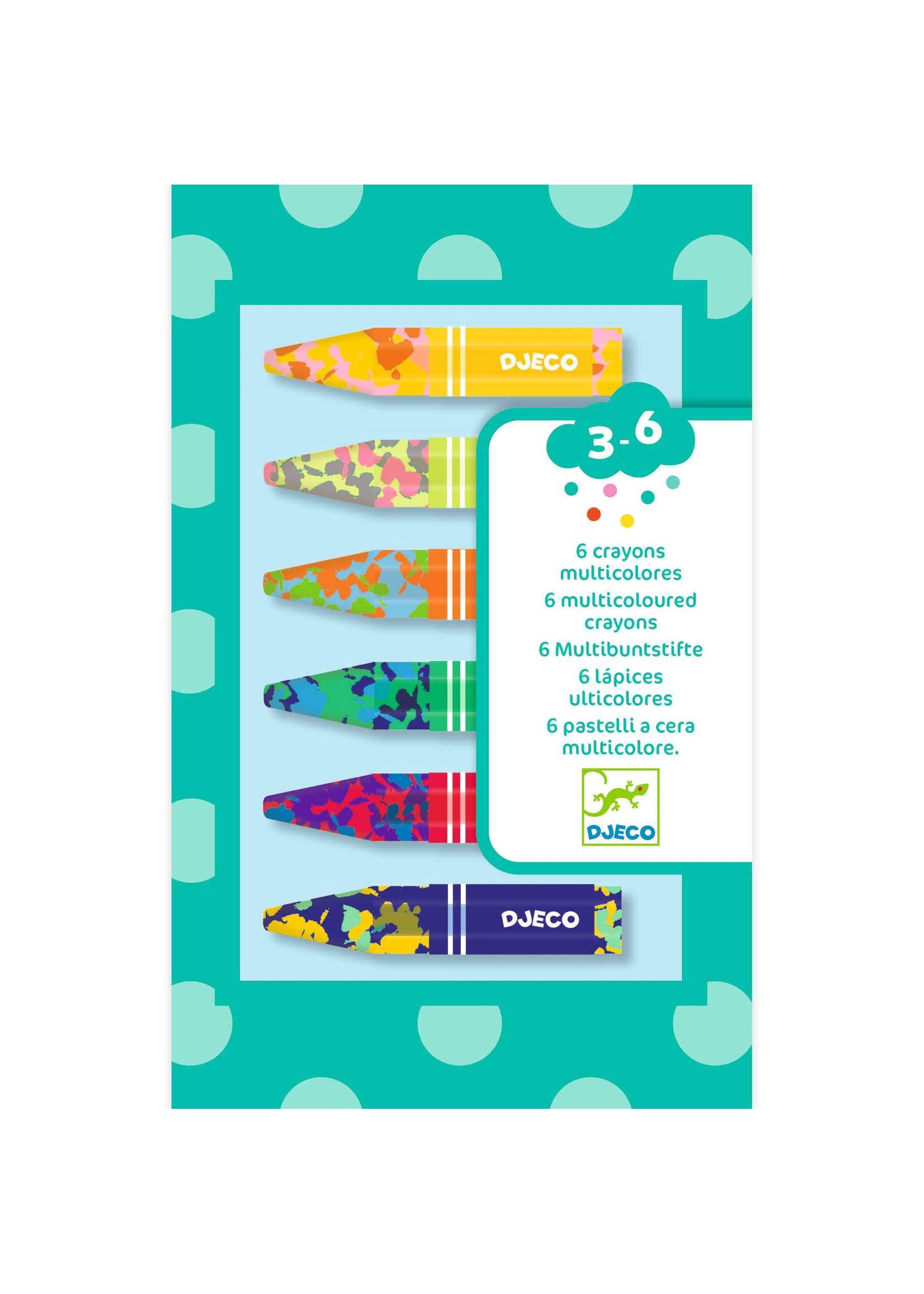 Djeco Djeco 6 meerkleurige krijtjes (DJ09006)