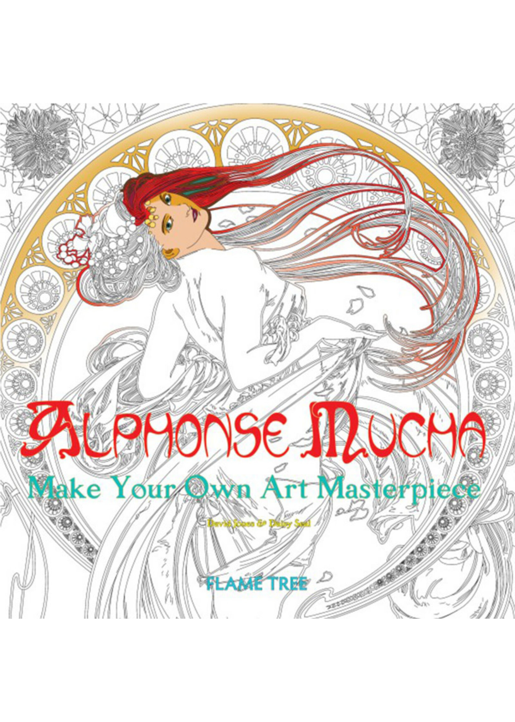 Flame tree Kleurboek Alphonse Mucha
