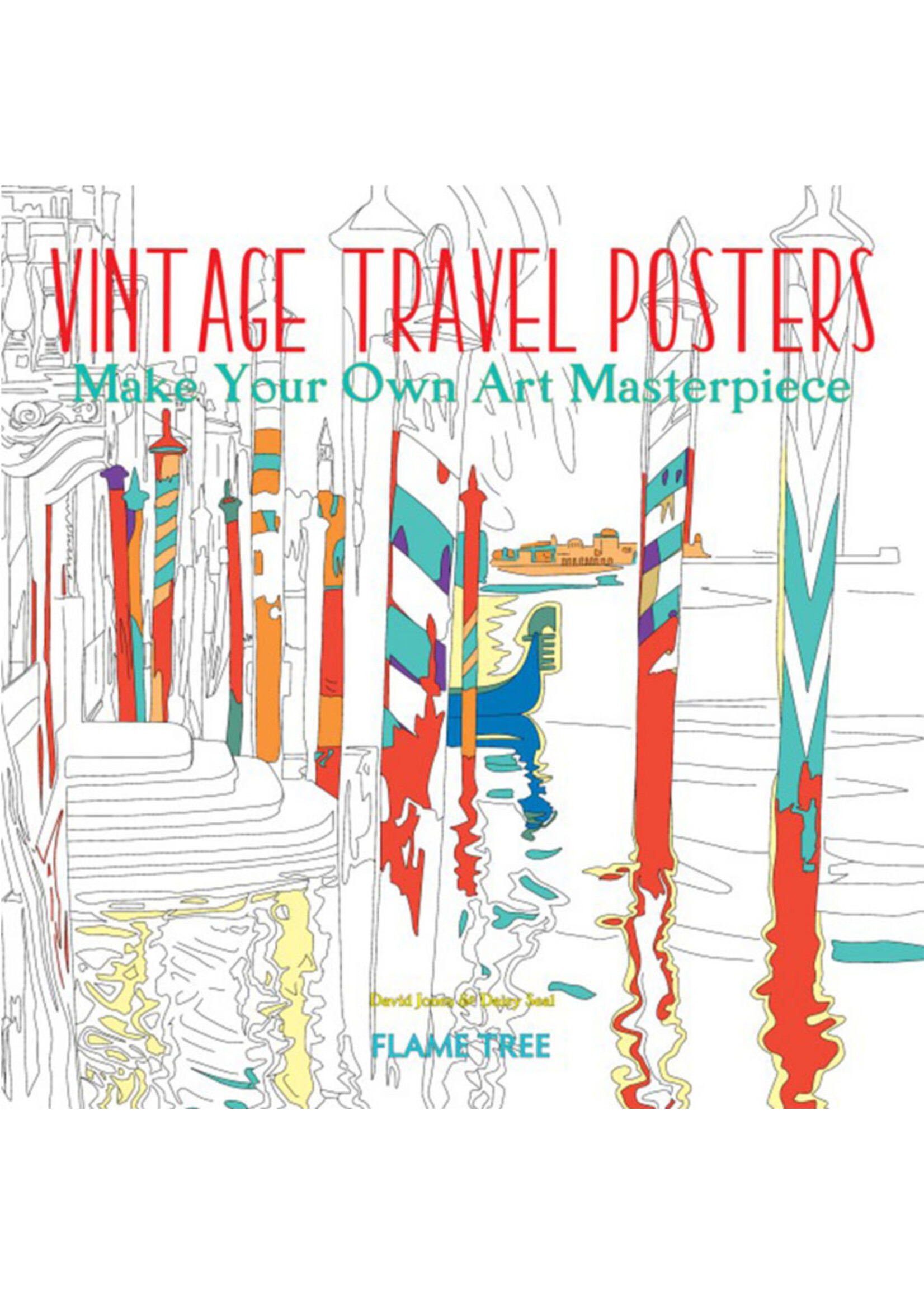 Flame tree kleurboek Vintage travel Posters