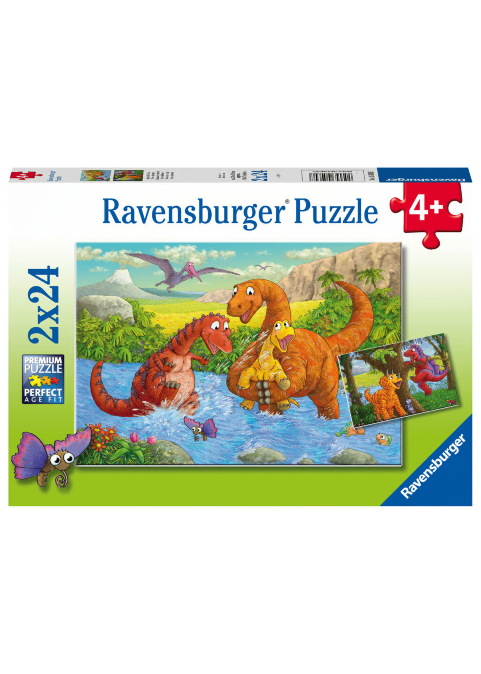 Ravensburger Ravensburger Spelende Dino’s puzzel (2×24 stukjes)