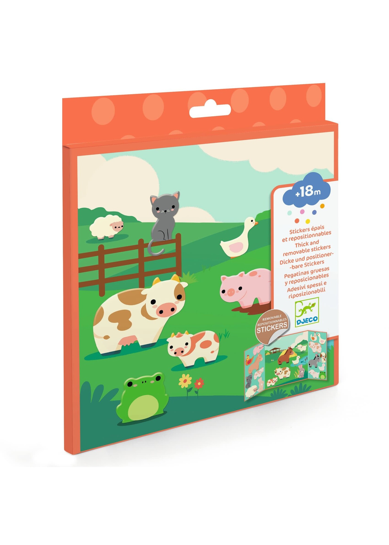 Djeco Djeco Boerderij dieren herbuikbare stickers DJ00099