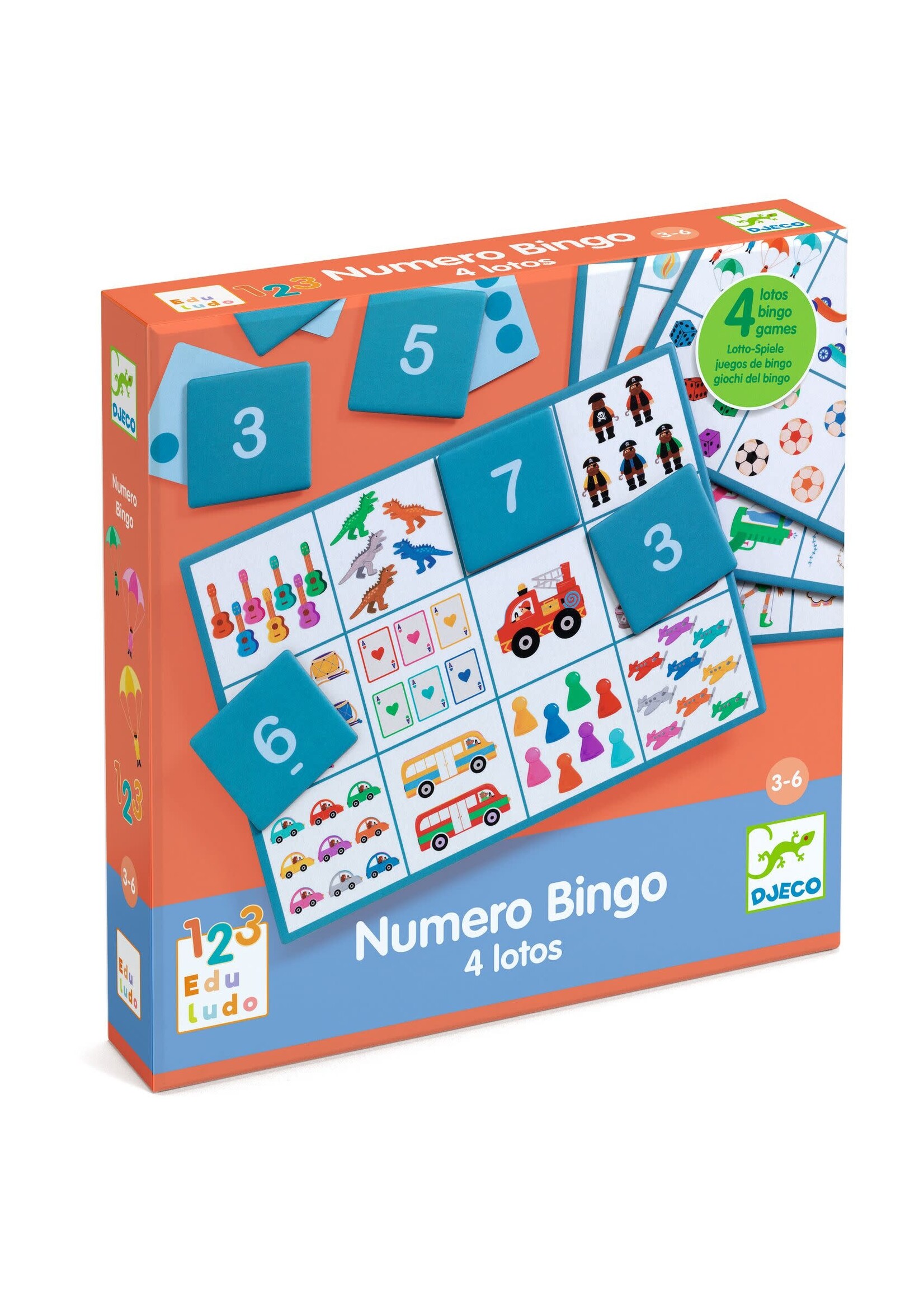 Djeco Djeco Nummer Bingo 4 kaarten DJ08281