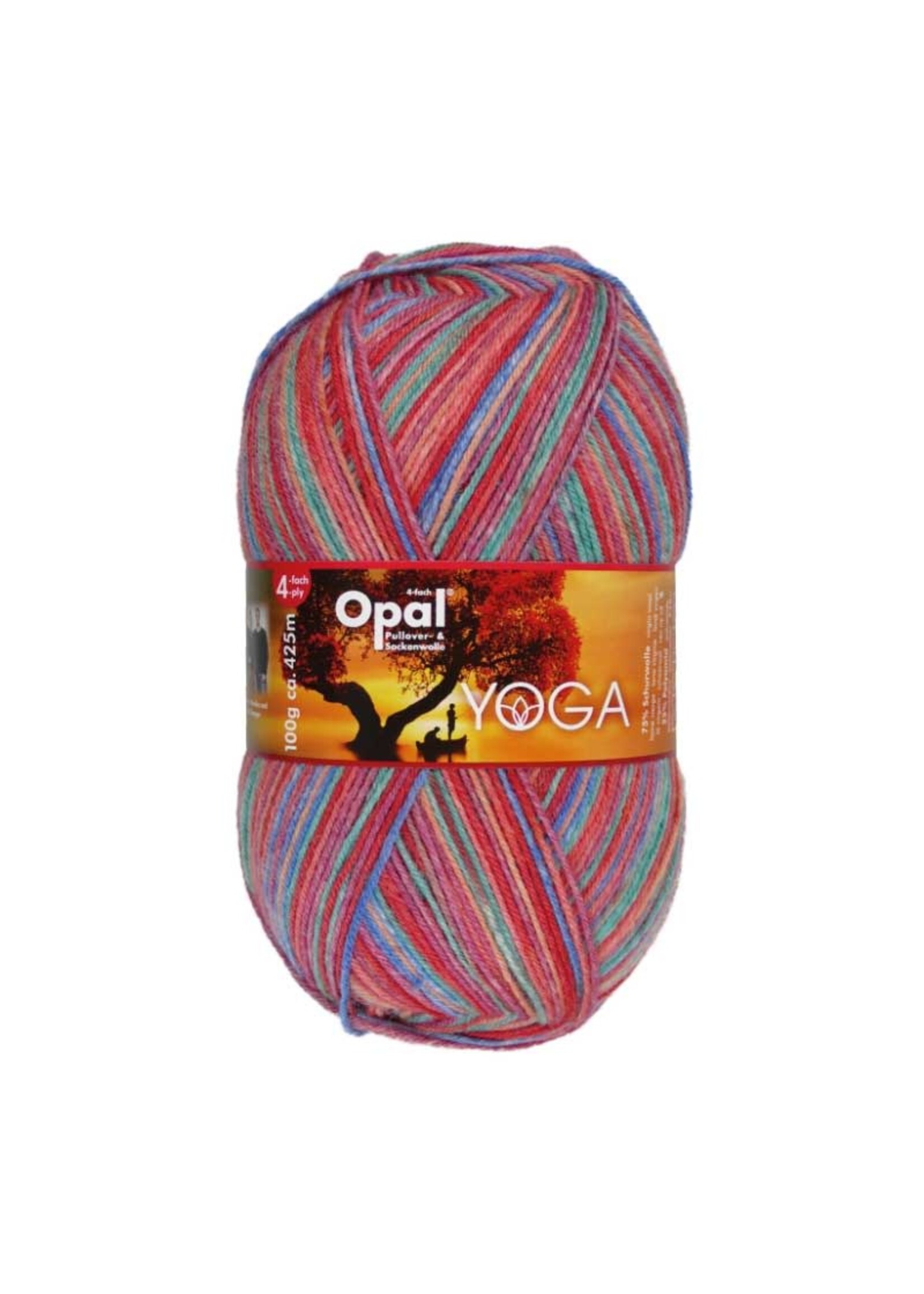 Opal Opal Yoga Sokkenwol 4-draads Rood Multi 11663