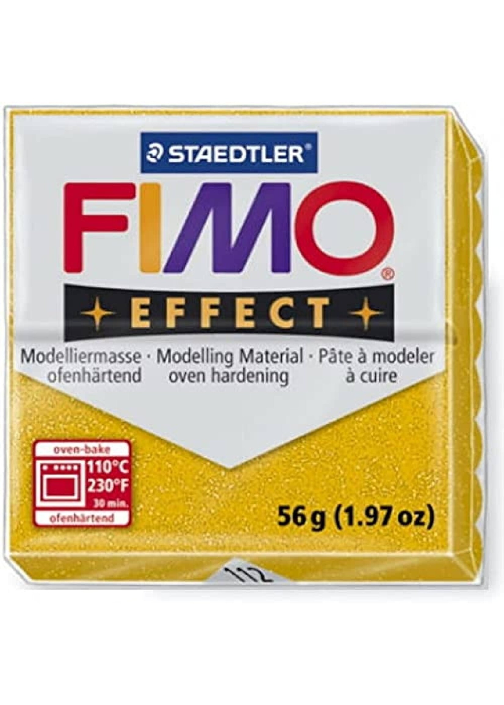 Fimo Fimo effect klei glitter goud