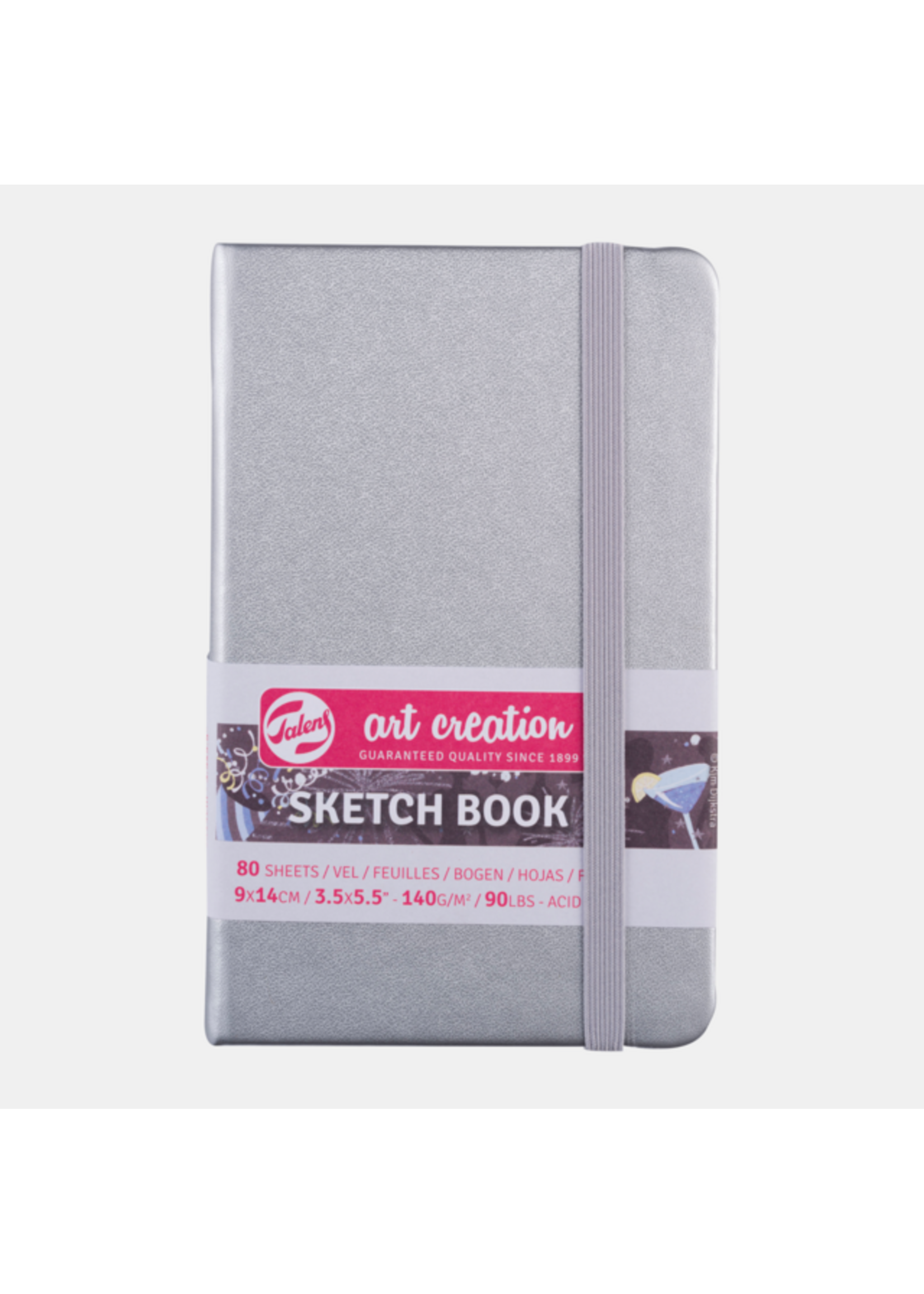 Talens Talens Art Creation Schetsboek Blinkend Zilver 9 x 14 cm 140 g 80 Vellen