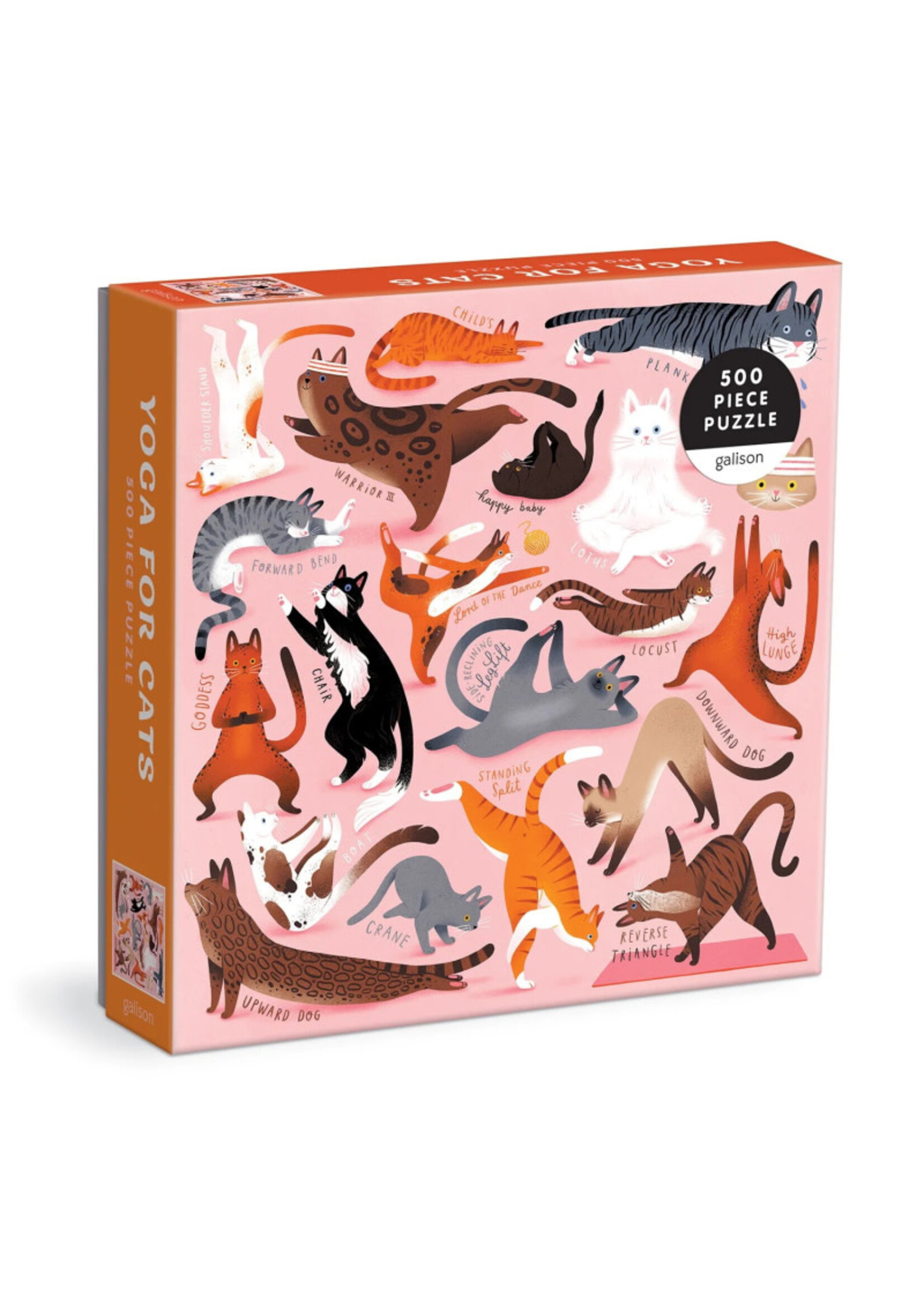 Galison Galison Puzzel Yoga for Cats (500stukjes)
