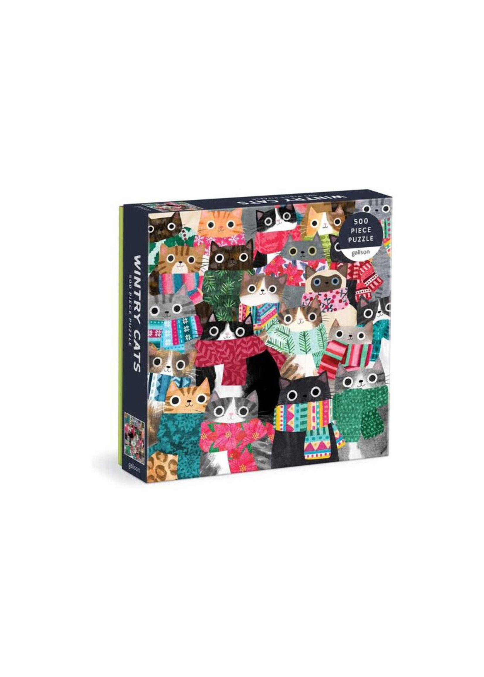 Galison Galison Puzzel Wintry Cats (500 stukjes)