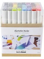 CChobby CC Alcoholmarker Standaardkleuren, 48 Stuks