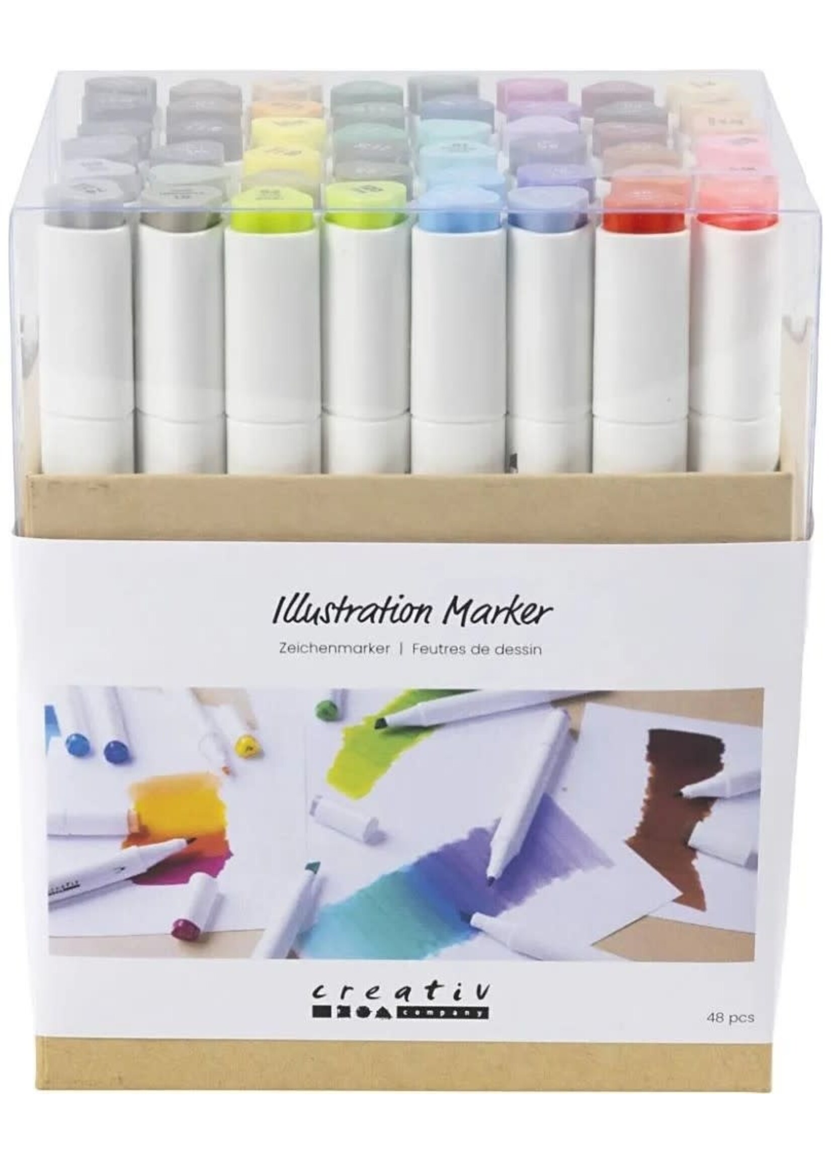 CChobby CC Alcoholmarker Standaardkleuren, 48 Stuks