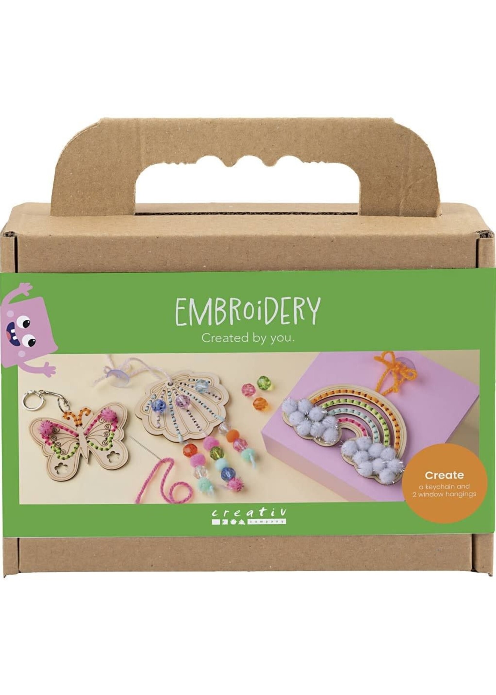CChobby CC Mini Hobbyset Borduurwerk Vlinder, Schelp en Regenboog