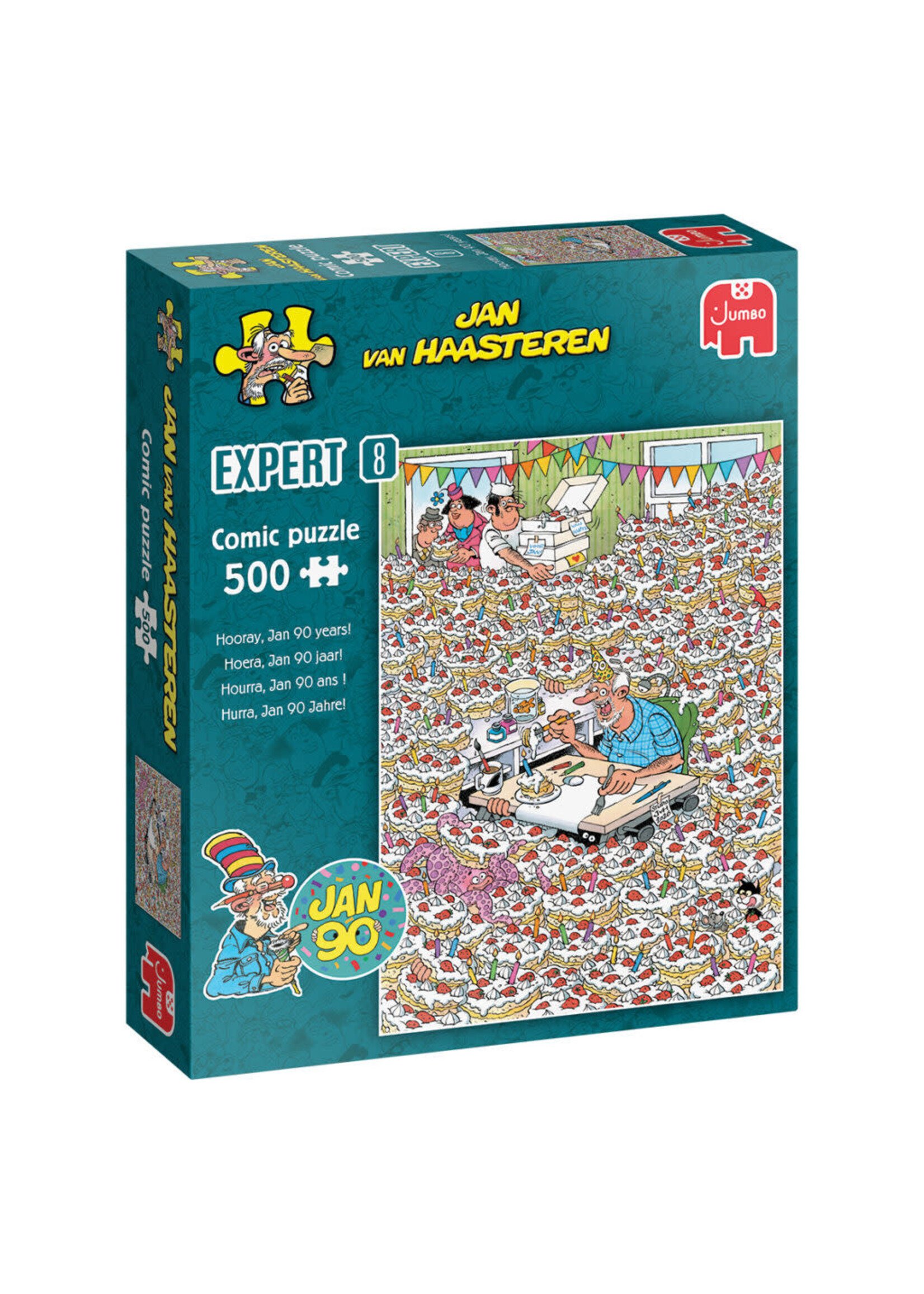 Jumbo Jumbo Puzzel Hoera, Jan 90 jaar! – Jan van Haasteren Expert 8 (500 stukjes)