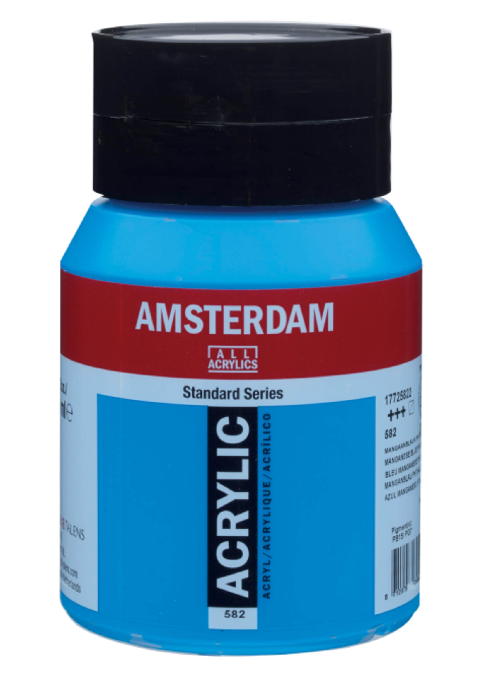 Talens Amsterdam Amsterdam Standard Series Acrylverf Pot 500 ml Mangaanblauw Phtalo 582