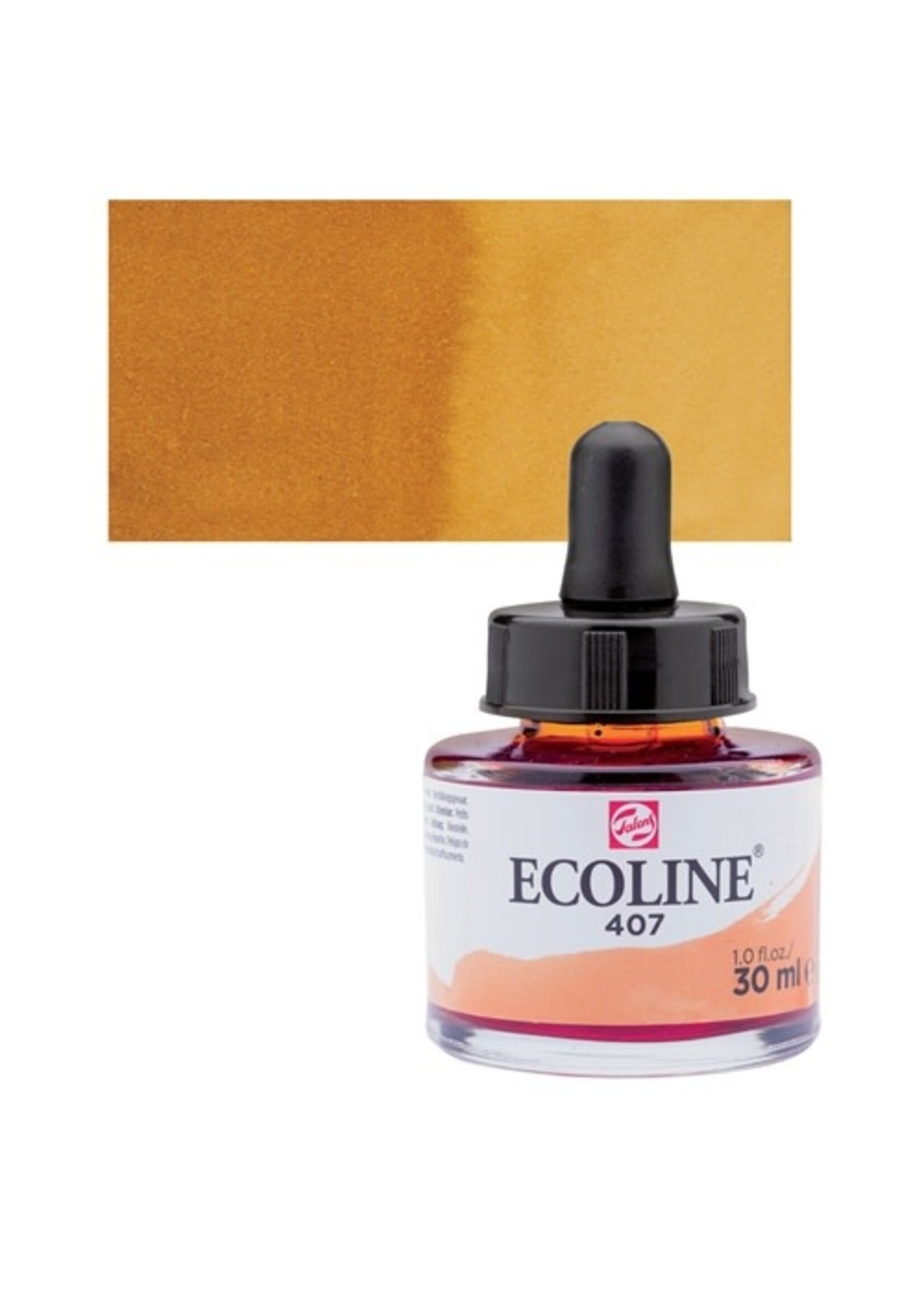 ECOLINE Ecoline Vloeibare Waterverf Fles 30 ml Donkere Oker 407
