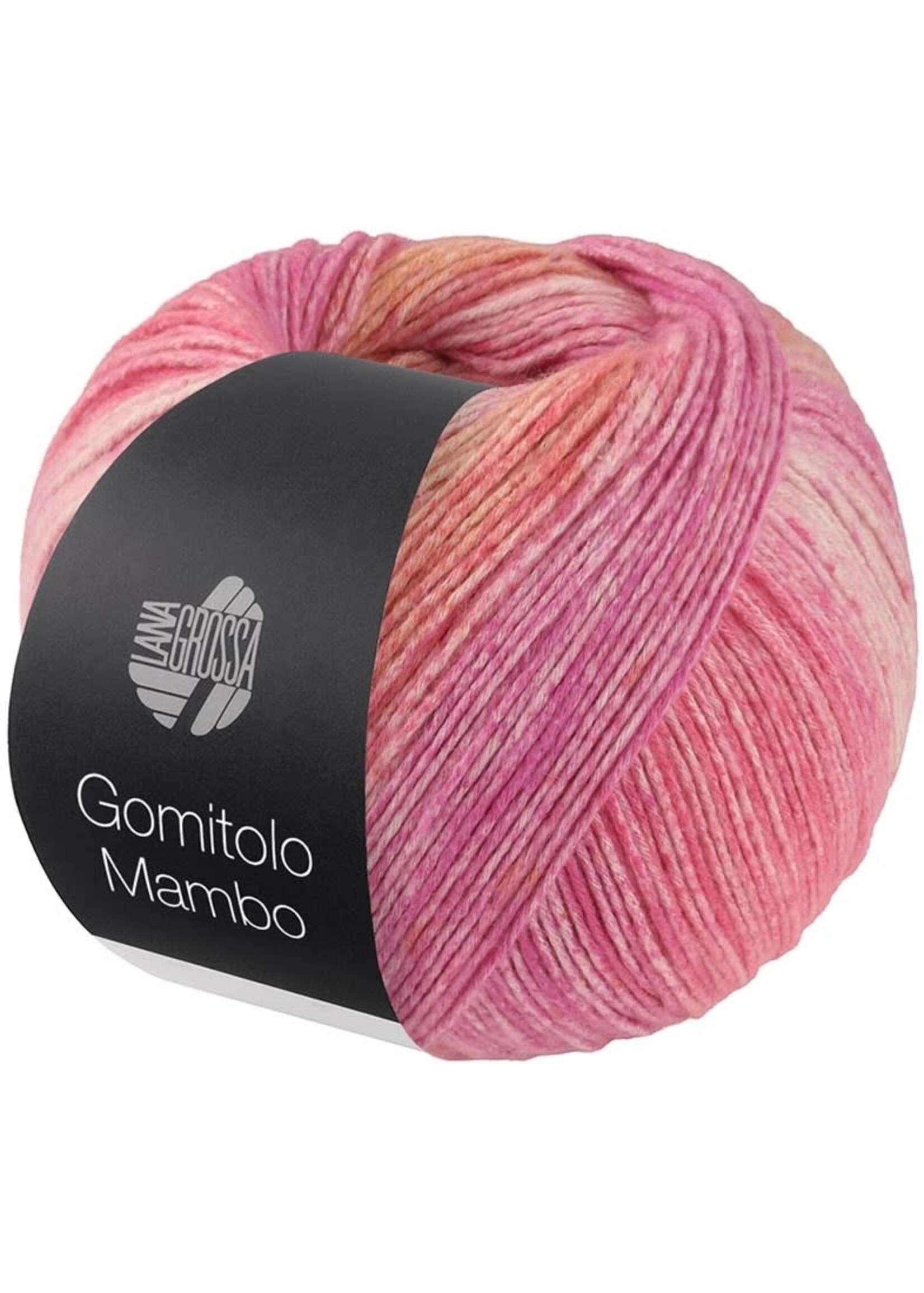 Lana Grossa Lana Grossa Gomitolo Mambo 100g 240m 2042 (Roze/framboos/fuchsia/zalm/naturel)